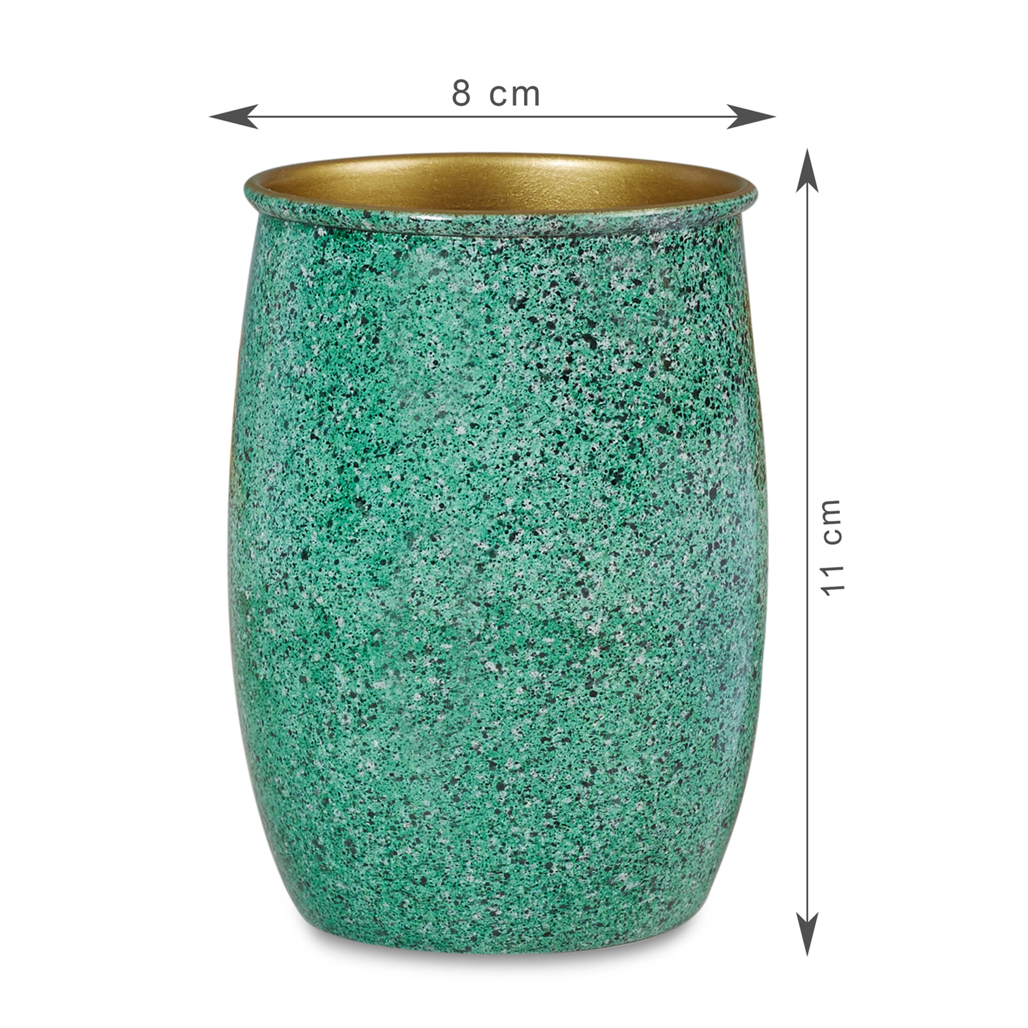 Nora Metal Sprinkle Finish Tumbler in Turq Colour
