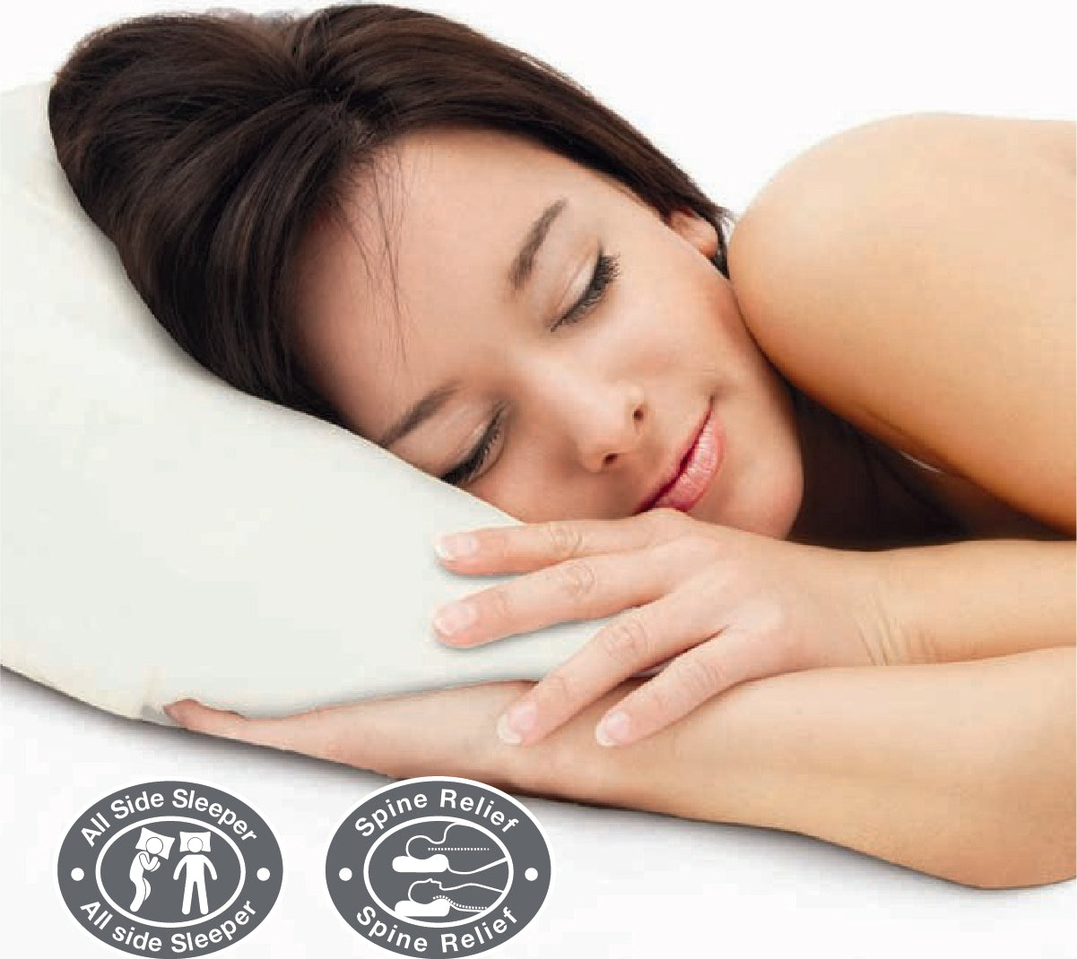Serenity Memory Foam Gel Infused Temperature Control Pillow 40X60X12 Cms in White Colour