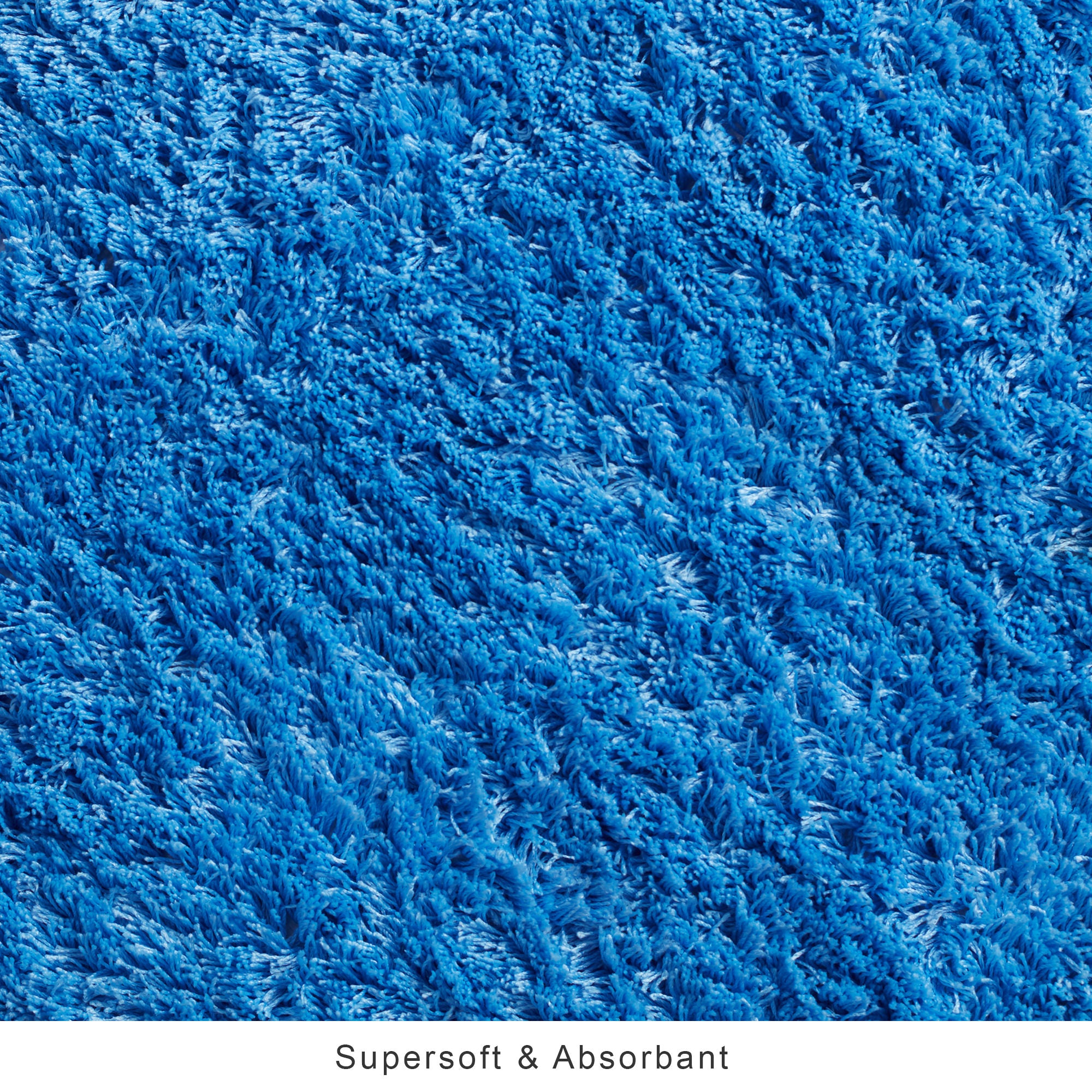 Emilia Micro Fiber Anti Skid Bath Mat 44x66 Cm in Blue Colour