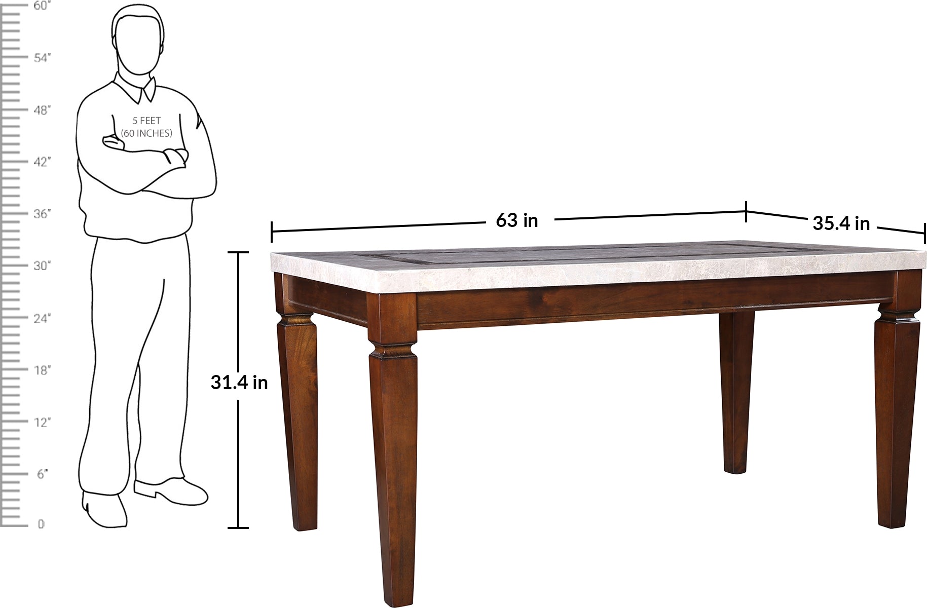 Bliss Marble Top 8 Seater Dining Table with Inlay in Beige Colour