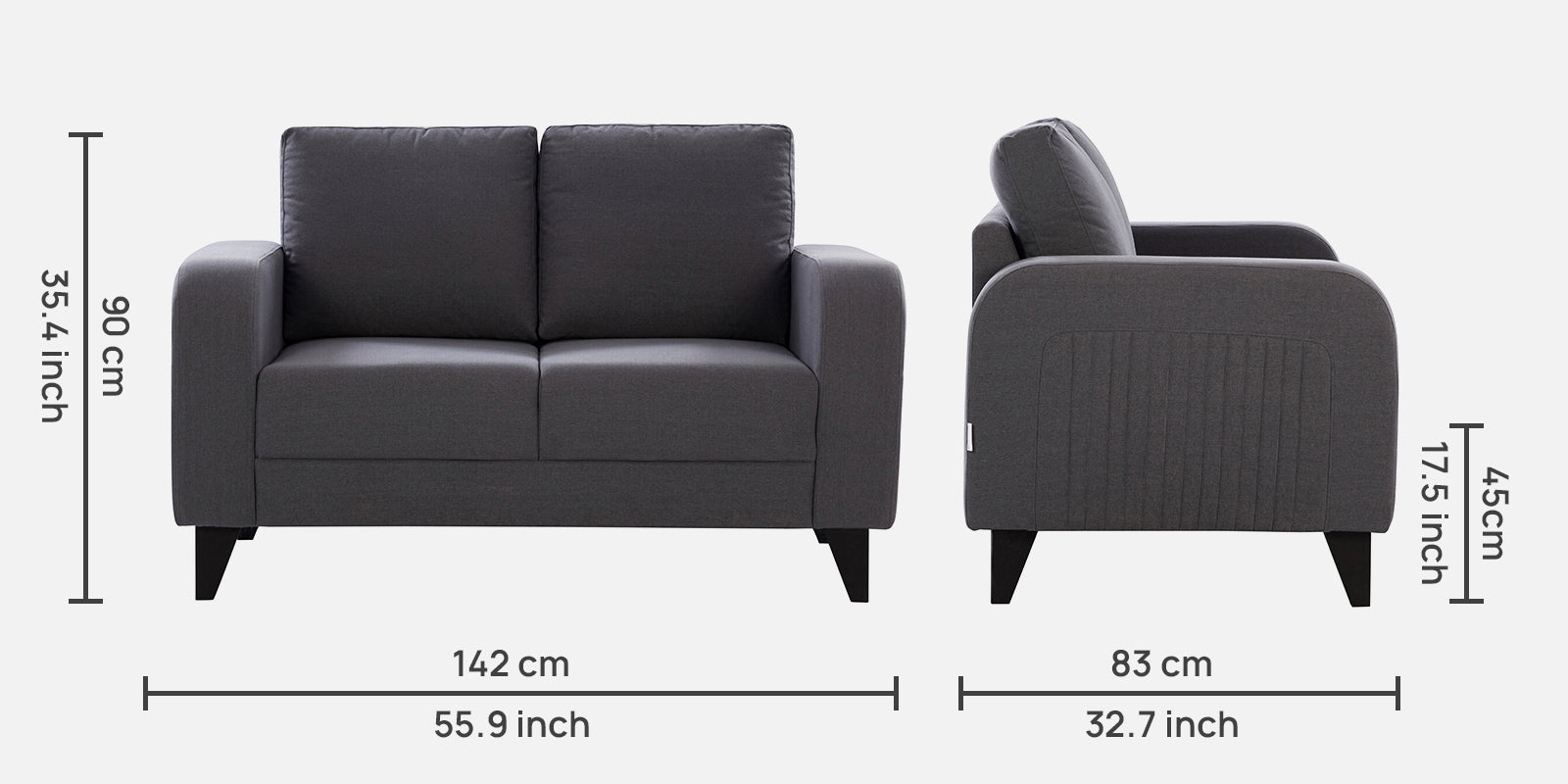 Manchester Fabric 3 + 2 Seater Sofa + Antwerp Center Table & Wall Unit Package