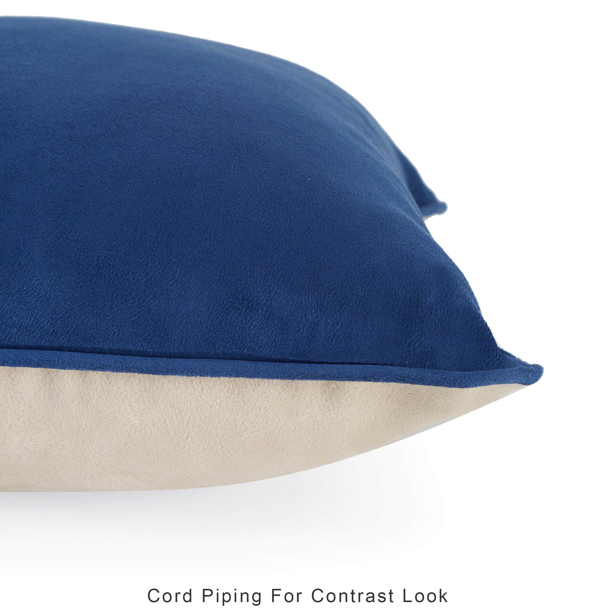 Nora Shades  Reversible Solid Cushion Cover 30X45 Cm in Navy Colour