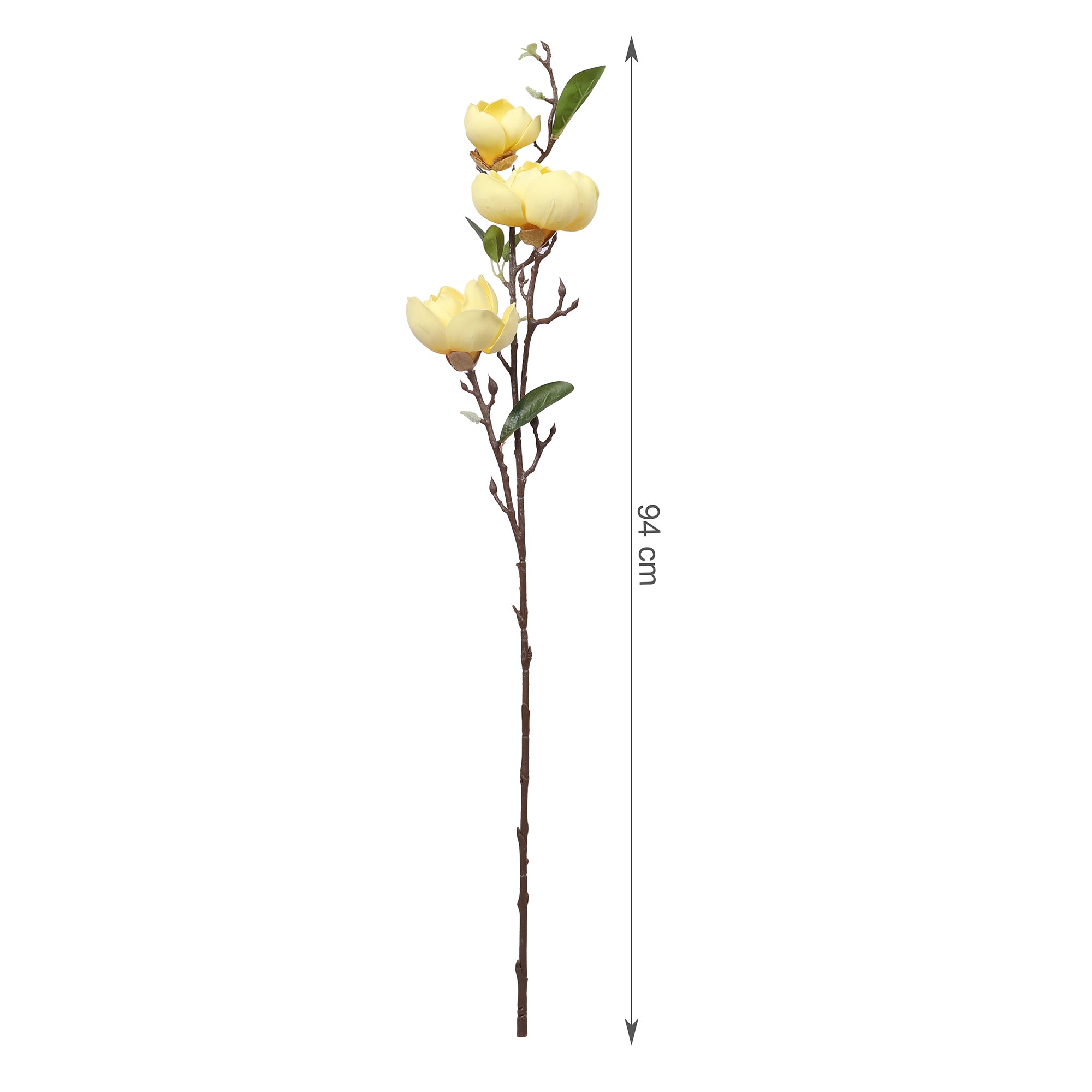 Blume Artificial Flower Magnolia Stem 94cm in Yellow Colour By Living Essence