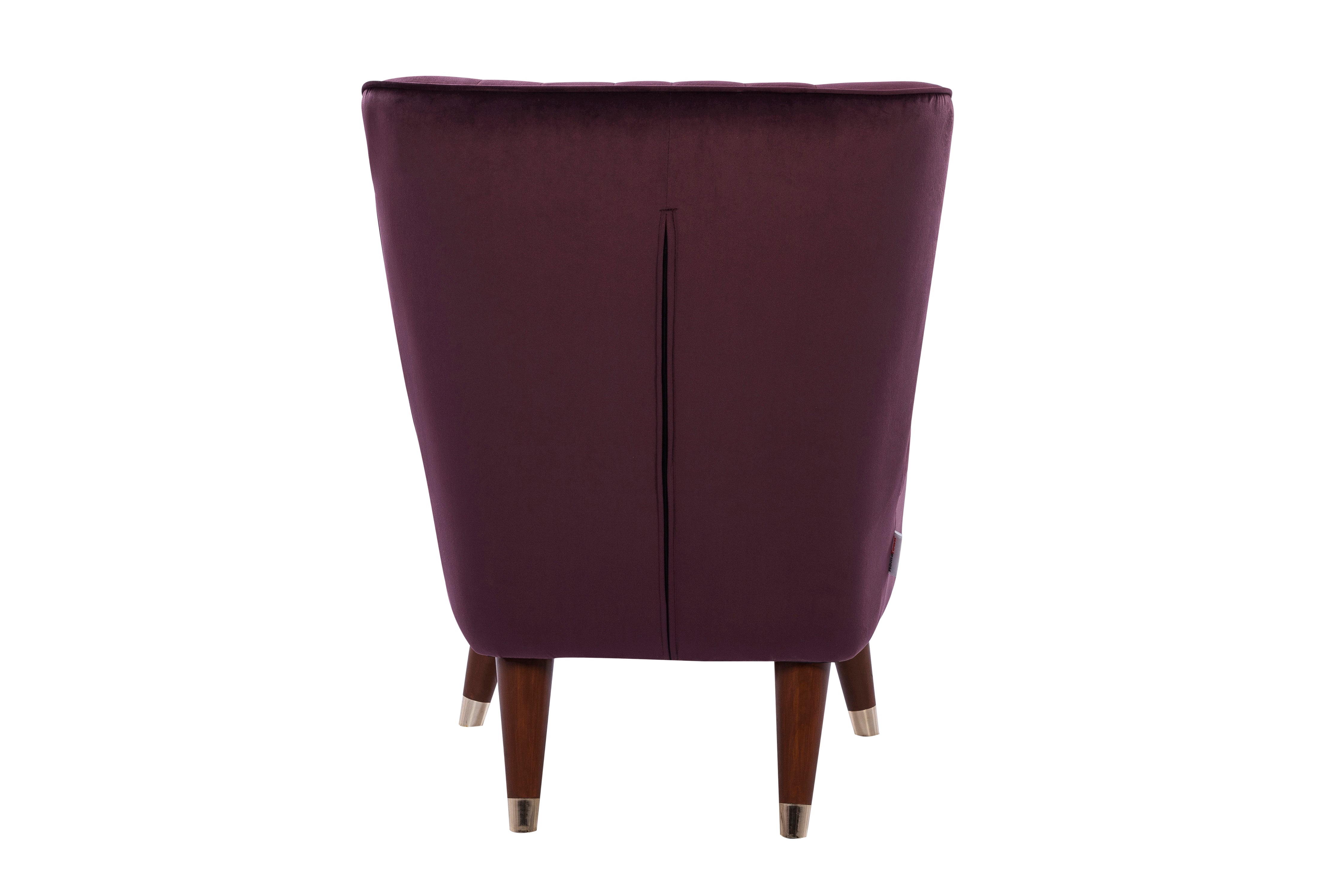 Jane Velvet Accent Chair in Wine Colour