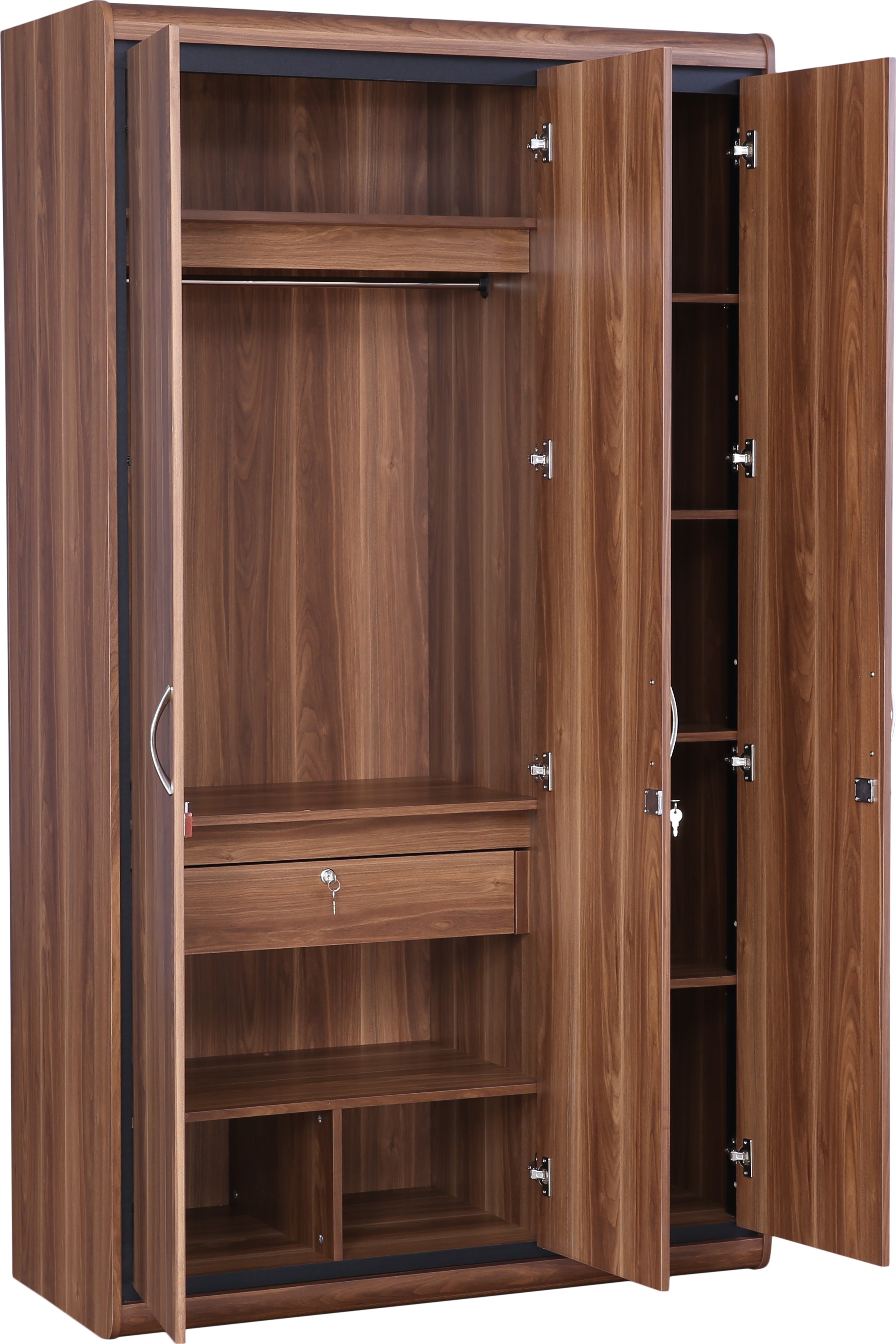 Archer Three door Wardrobe in Walnut Colour