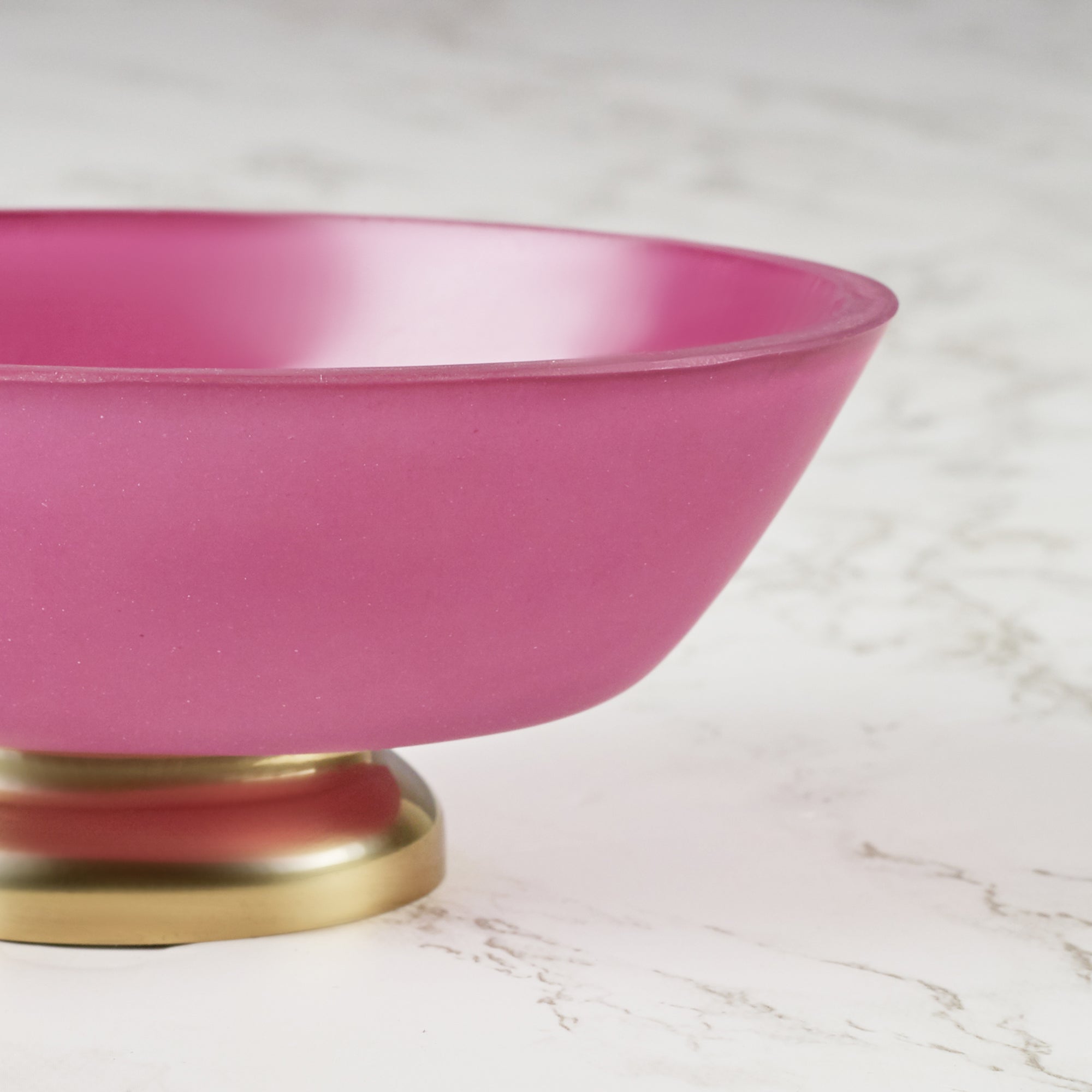 Emilia Glass Frosted Colored Soap Dish in Plum Colour