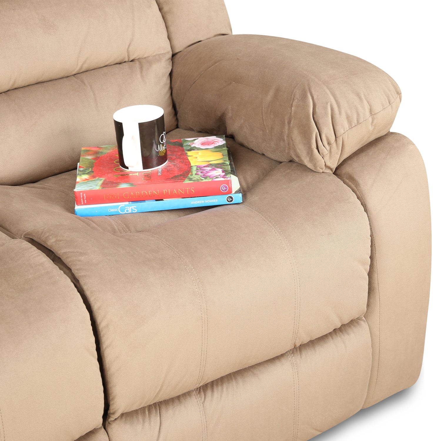 Bradford Fabric Two Seater Sofa in Beige Colour