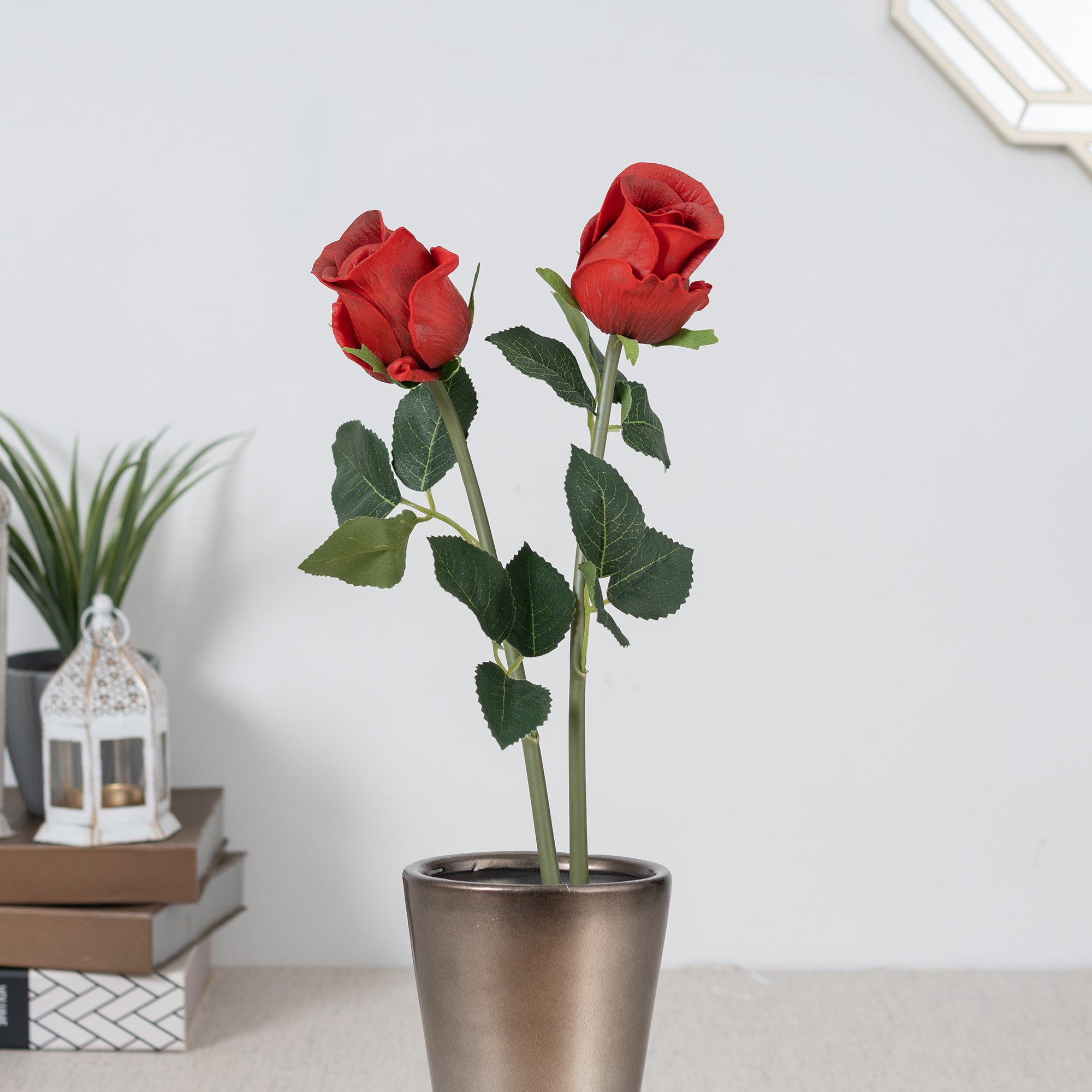 Elora  Red Rose Faux Flower 41 Cm in Red Colour