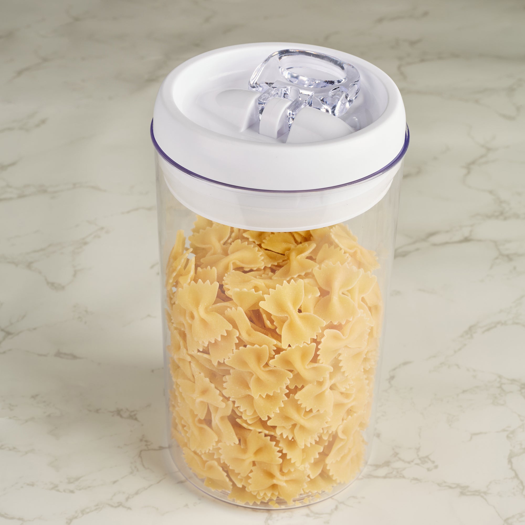 Robusto BPA Free Easy Lock Round Container 2300ml in Transparent & White Colour