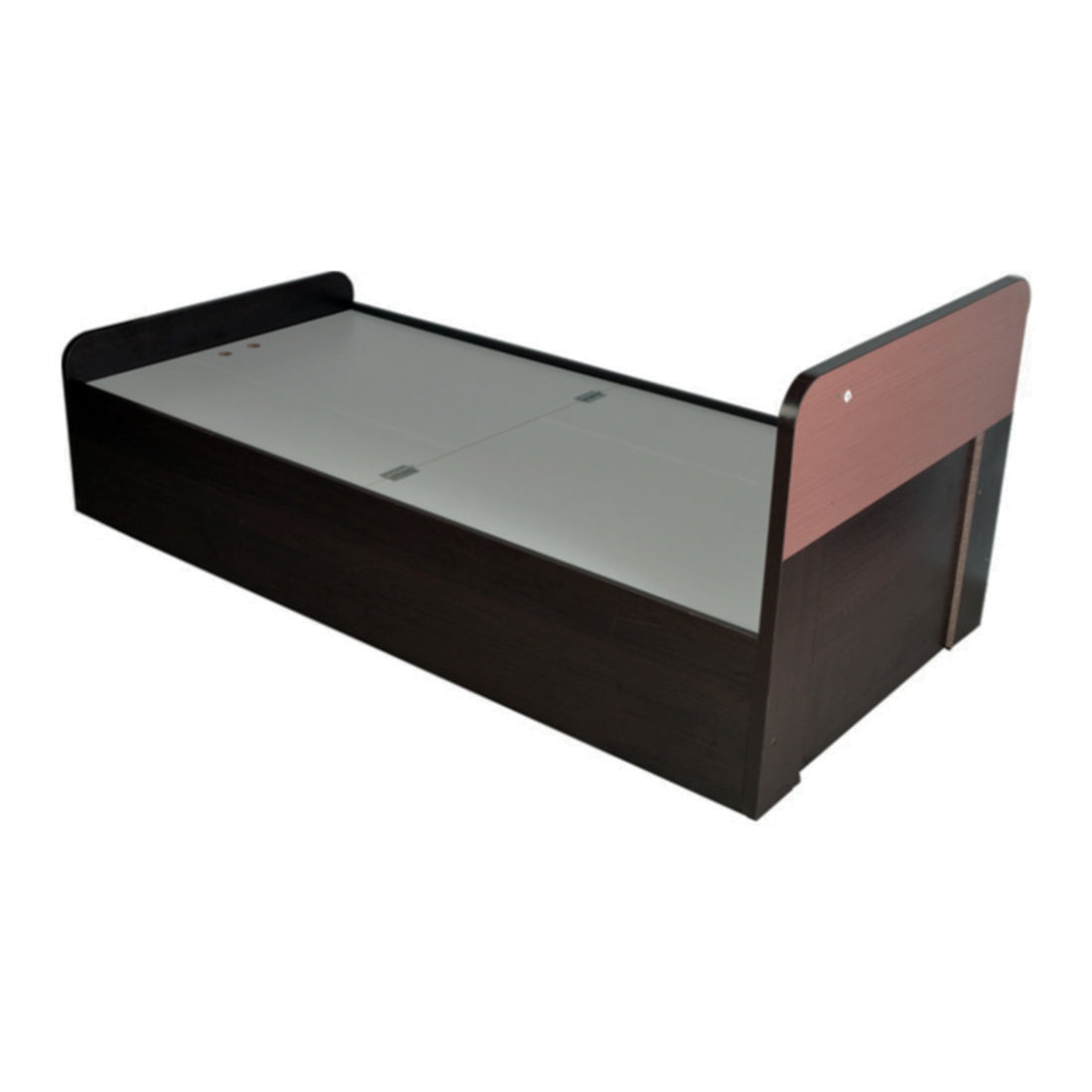 Swirl Single Bed with Box storage in Wenge Colour