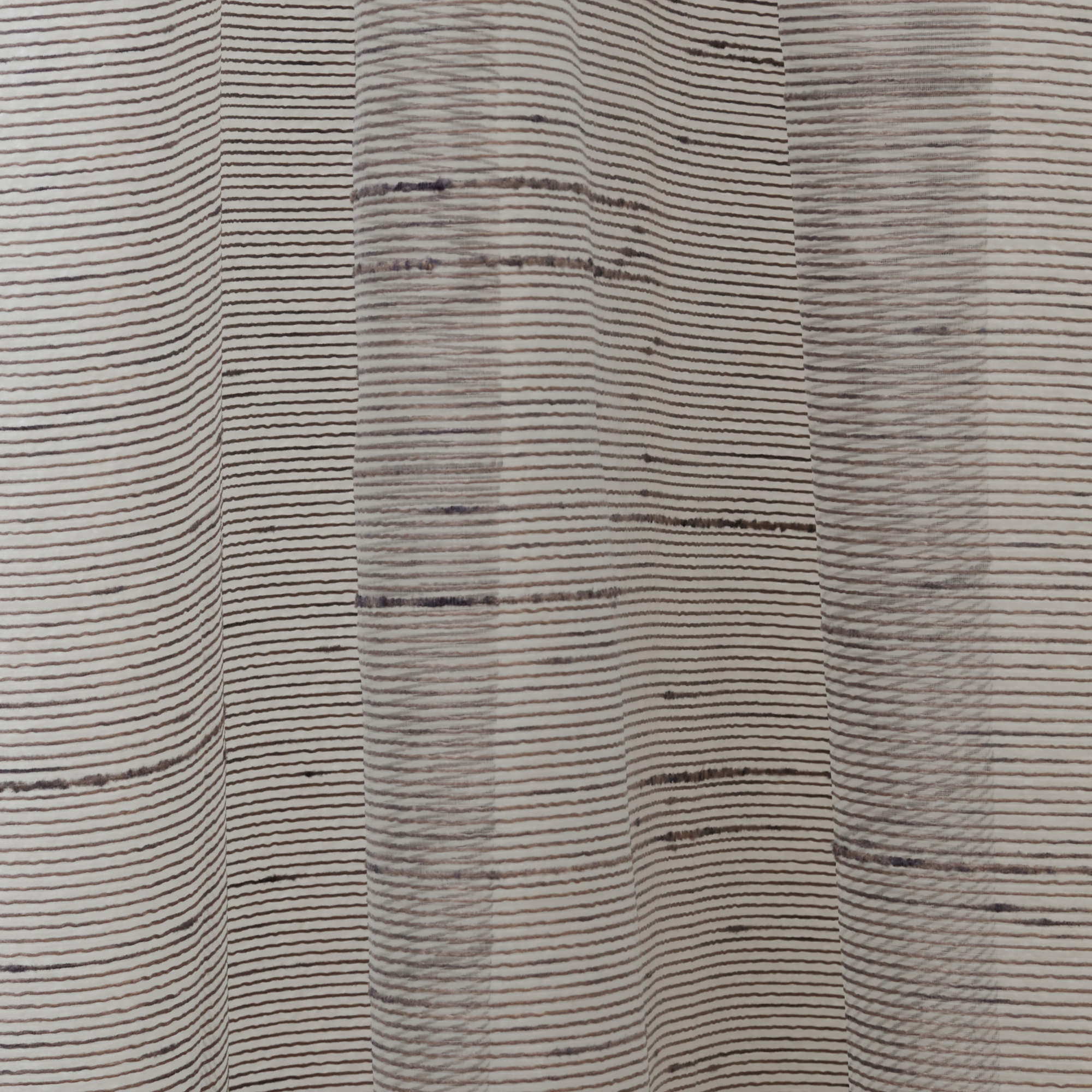 Amour Set of 2 Ribbed Window Sheer Curtains 5 Feet in Charcoal Colour