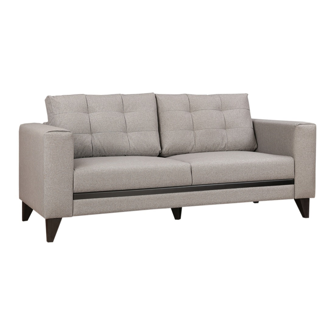 Garcia Fabric 3 Seater Sofa in Grey Colour