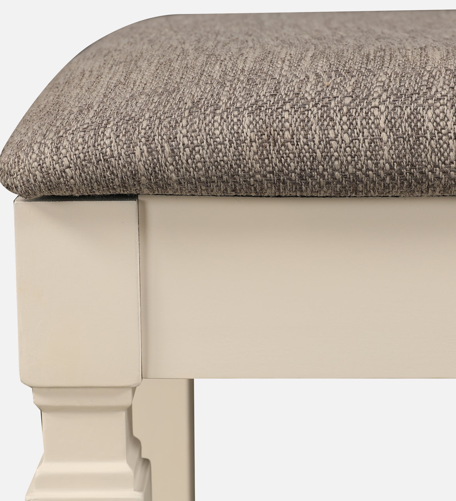Wisp Rubber Wood Dining Bench in Antique White Colour