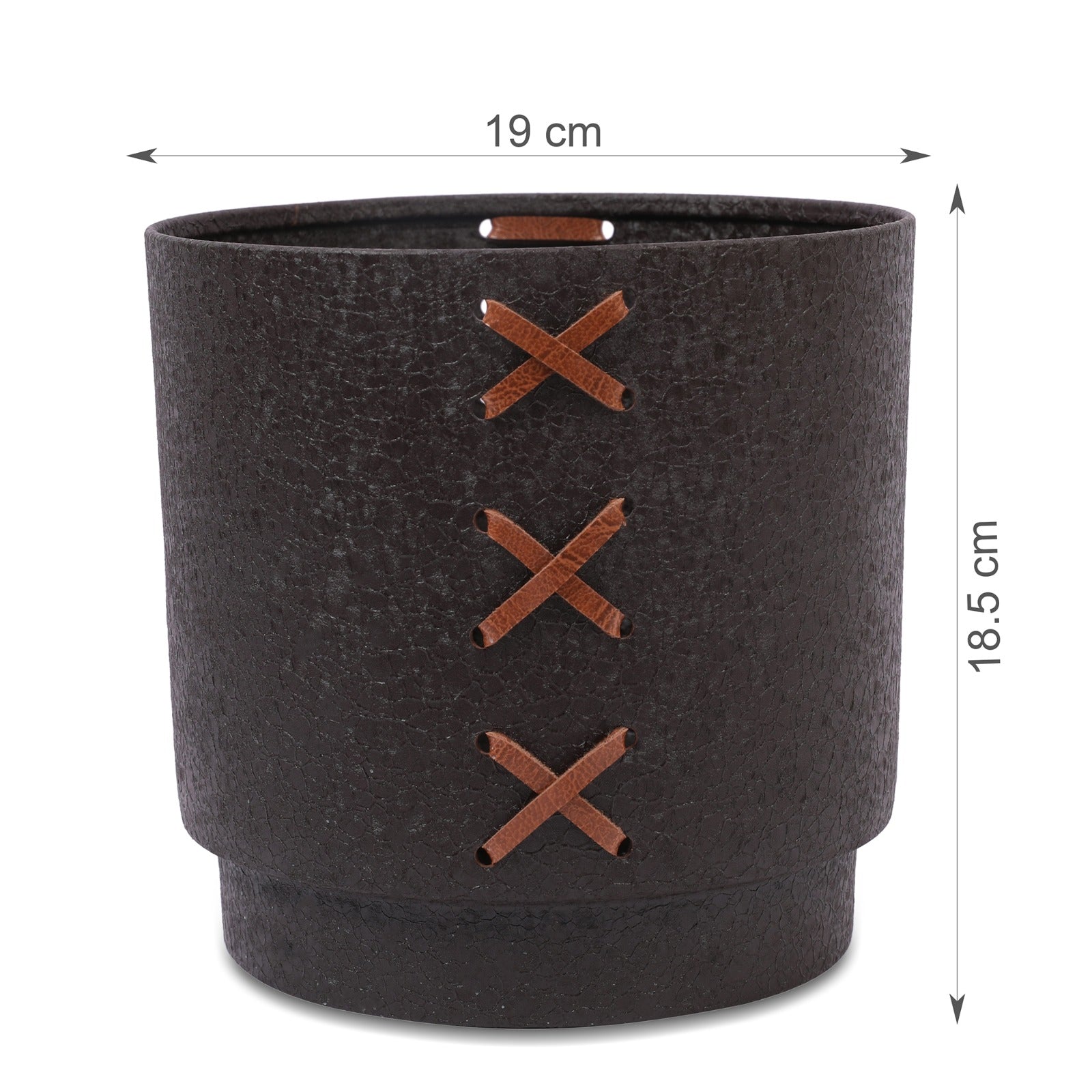 Cosmos Metal Planter 17 cm in Brown Colour