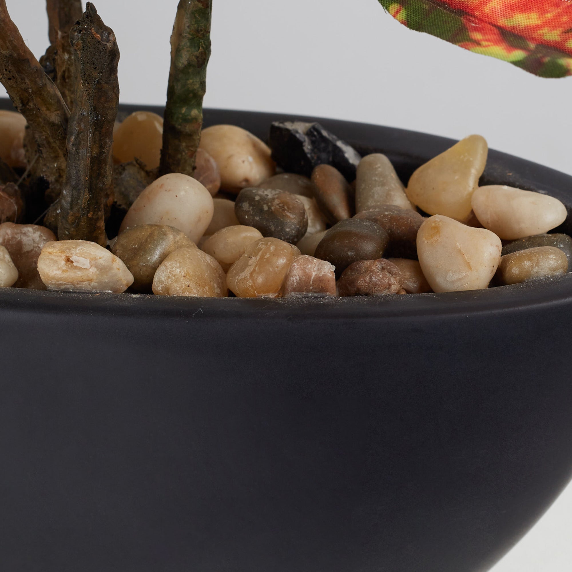 Ilana Faux Codiaeum Ceramic Potted Plant 29 Cm in Green Colour