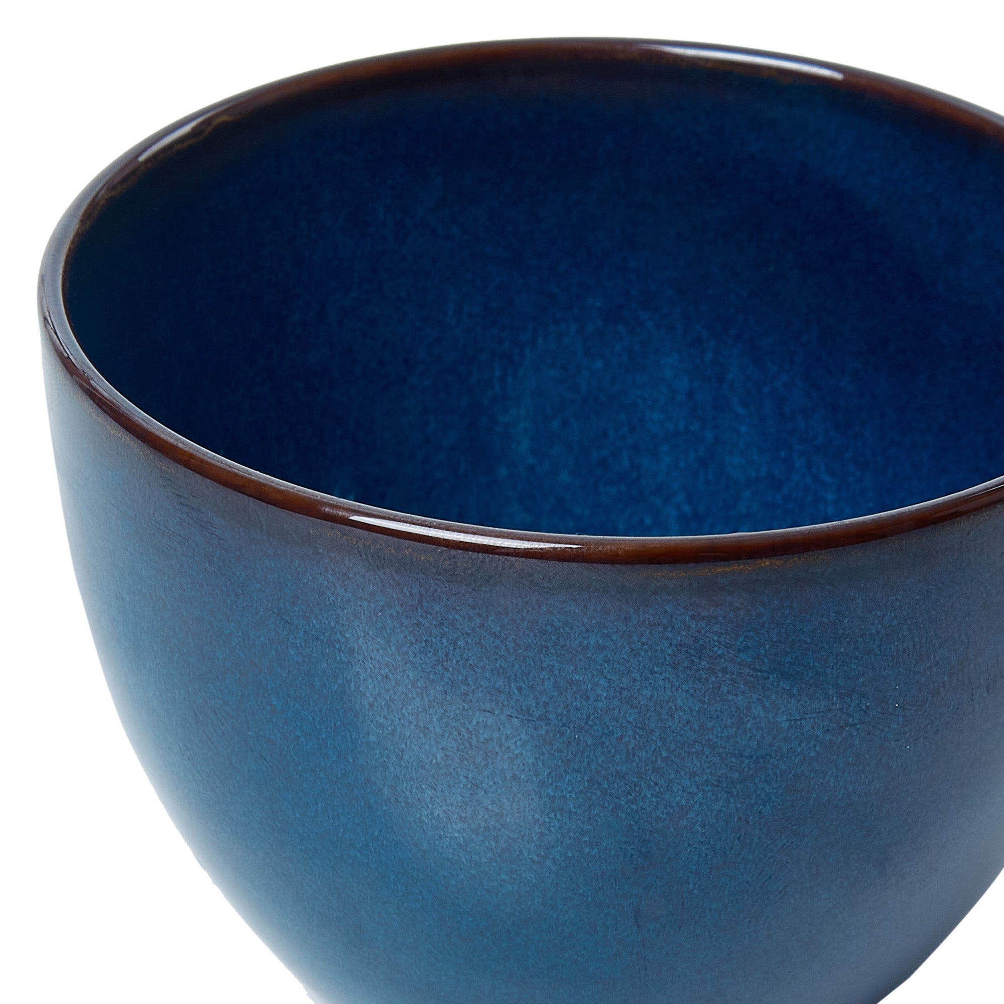 Hygge Studio Pottery Stoneware Cup & Saucer Set of 4 in Navy Blue Colour
