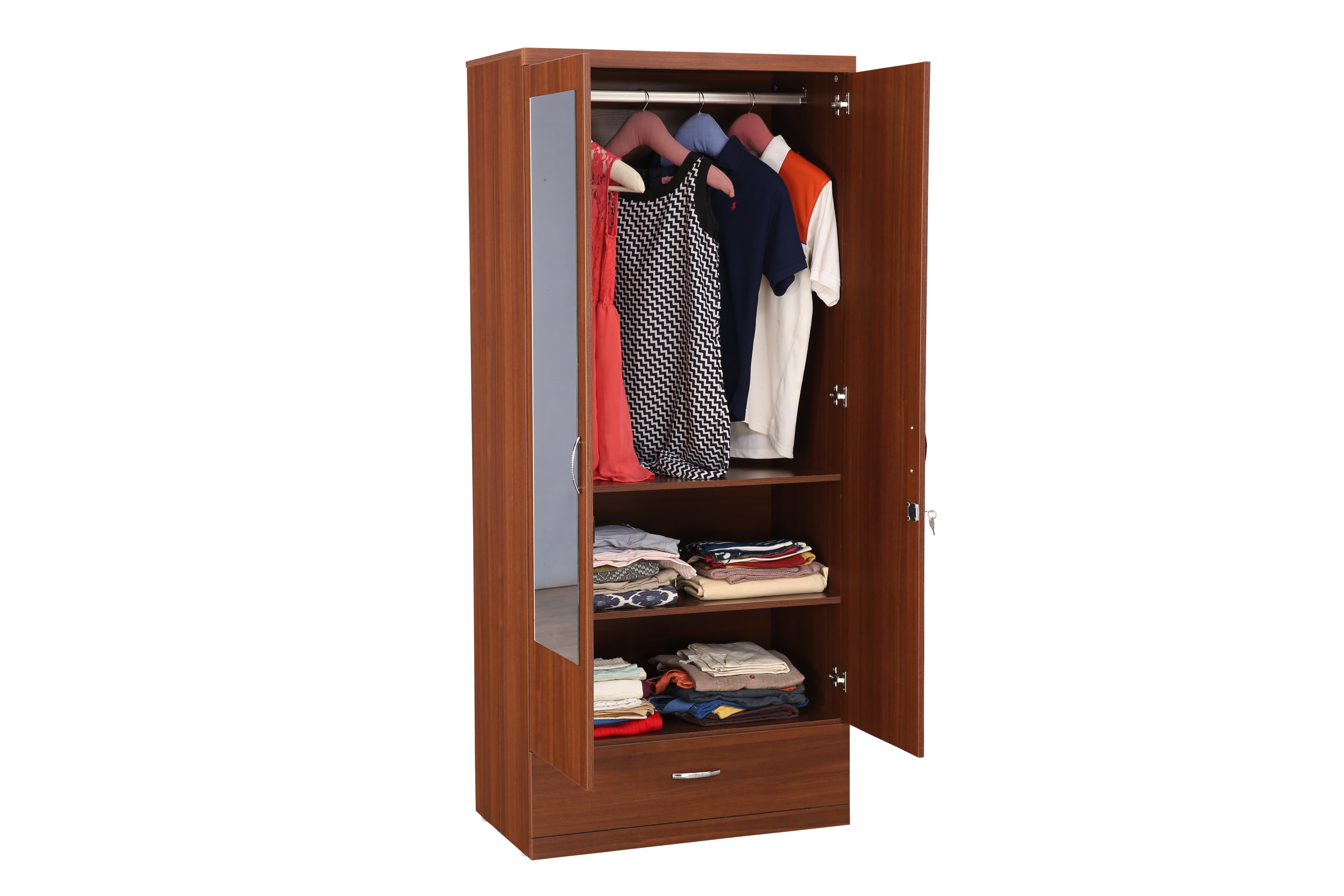 Ultima 2 door wardrobe in Walnut Colour