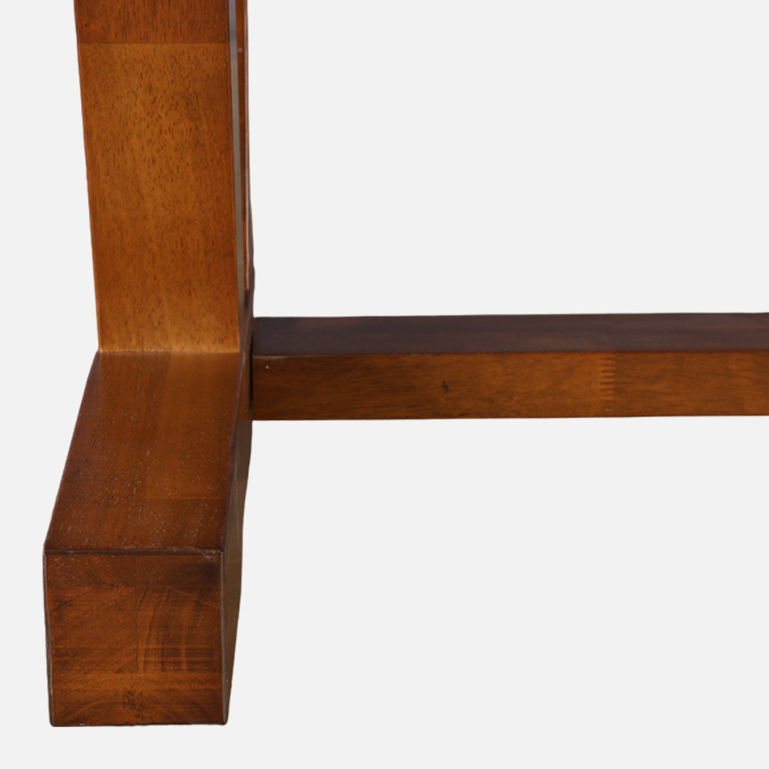Florentine Marble Finish Six Seater Dining Table in Dark Walnut Colour