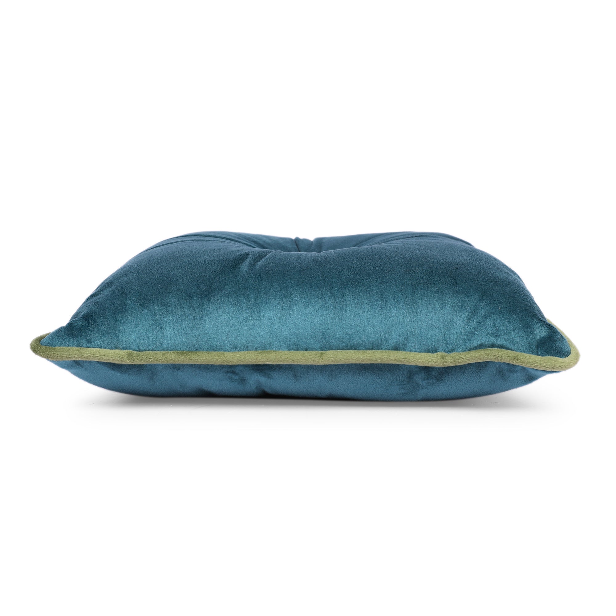 Velvet Solid Dori Filled Cushion Aqua, 30X30cm