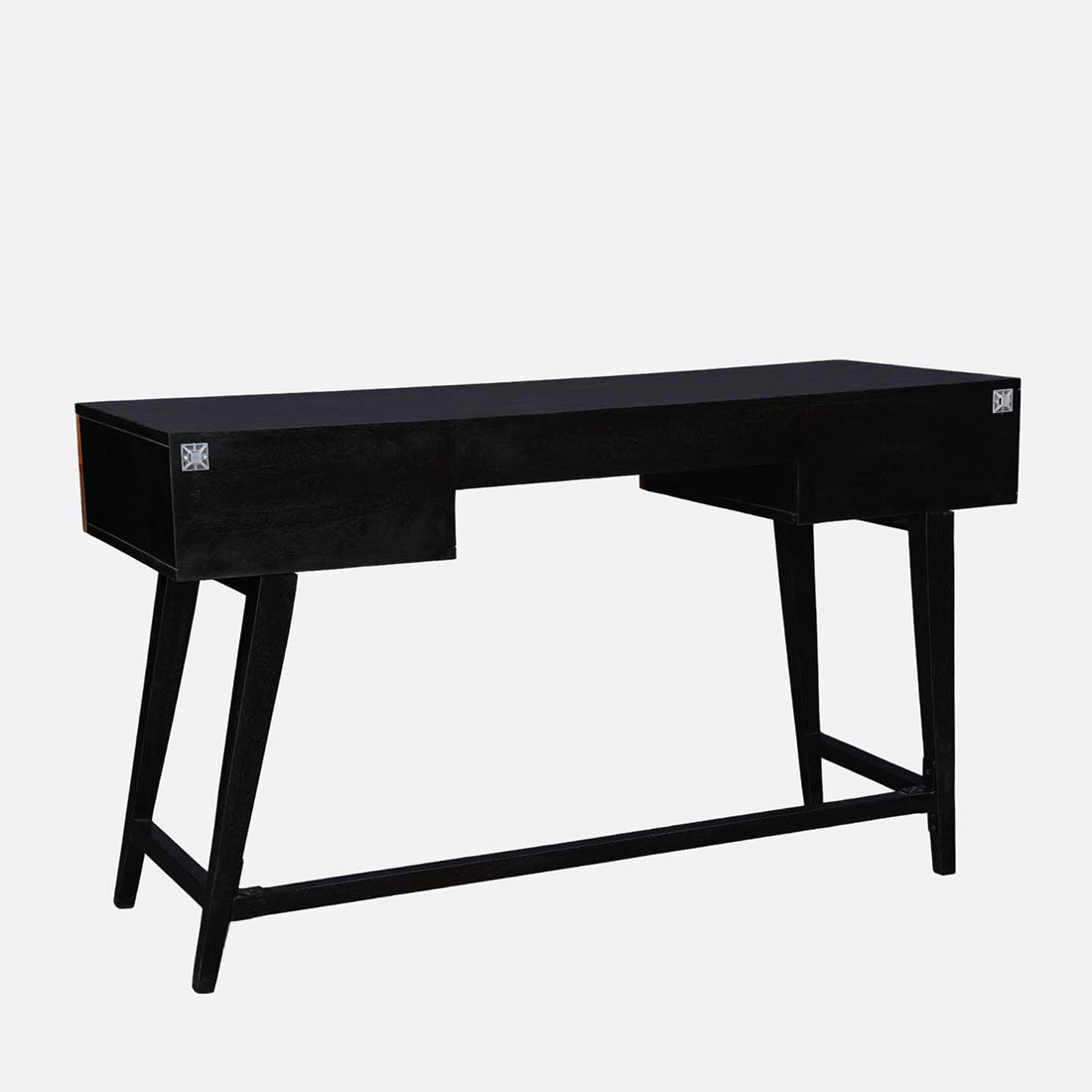 Sven Sheesham Wood(Rosewood) Study Table in Natural Sheesham & Black Colour