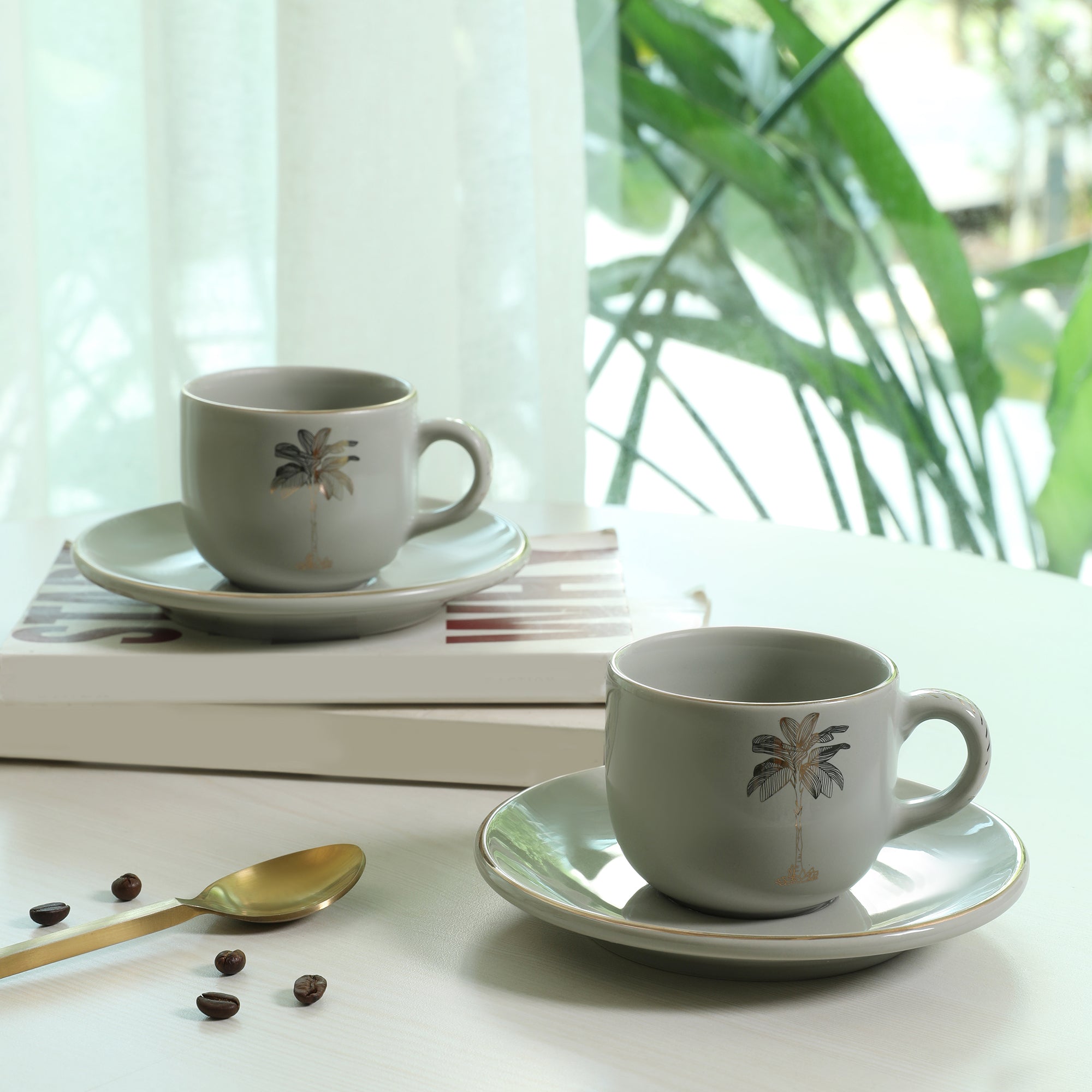 Living Essence Nelumbra CupSaucer 14.5cm Set of 2Pcs