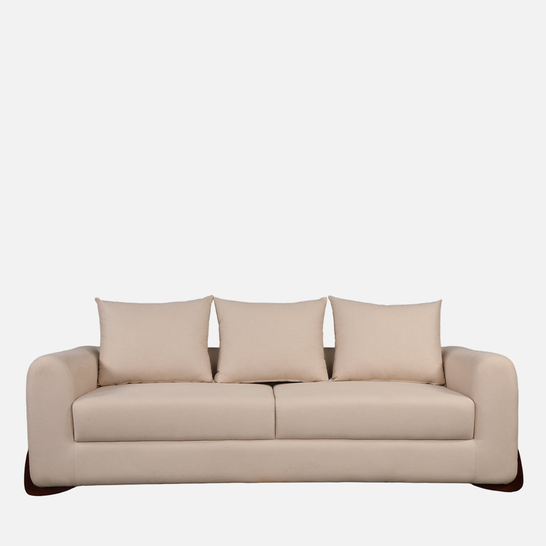 Bodhi Fabric Three Seater Sofa in Beige Colour