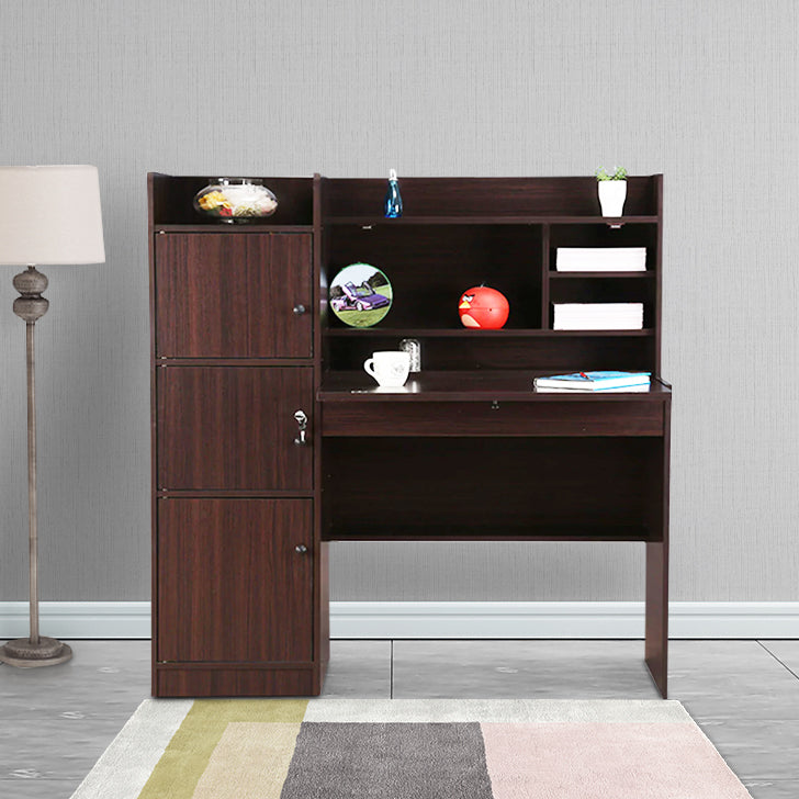 Vento Engineered Wood Study Table in Wenge Colour
