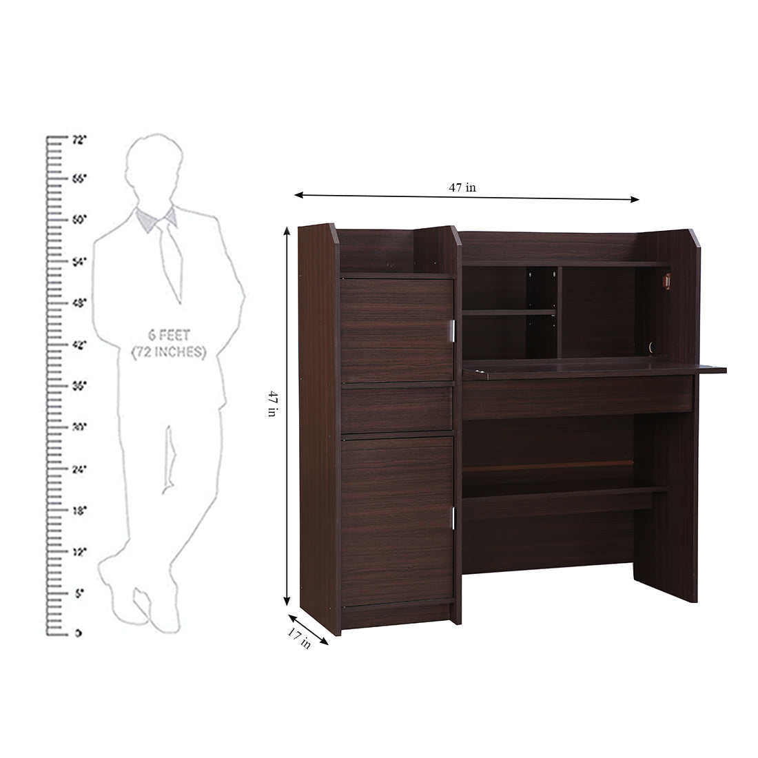 Florence Study Table in Honey Colour
