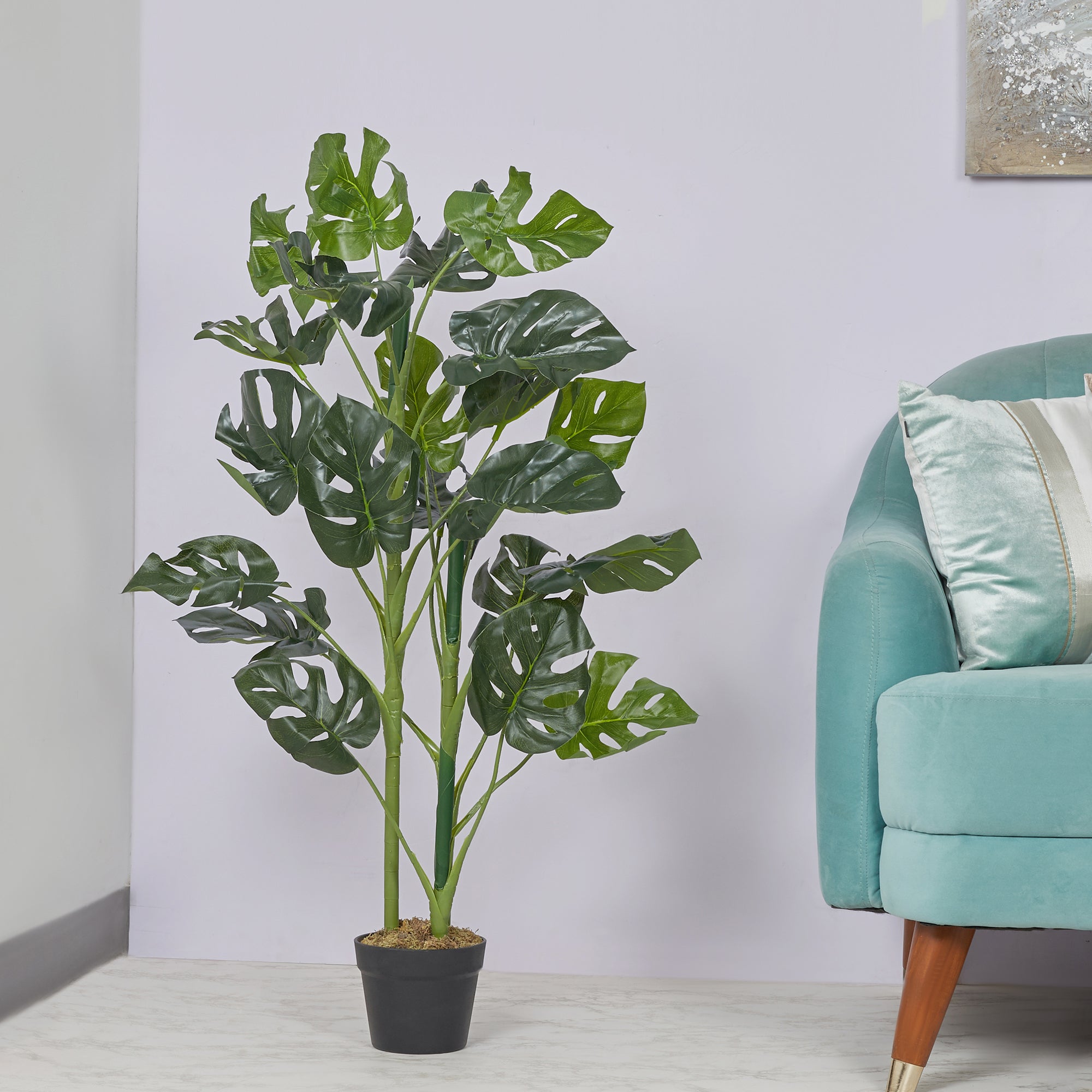 Ilana Artificial Monstera Potted Plant 120Cm in Green Colour