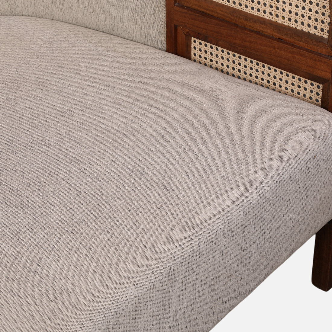 Siam Solidwood Two Seater Sofa in Beige Colour