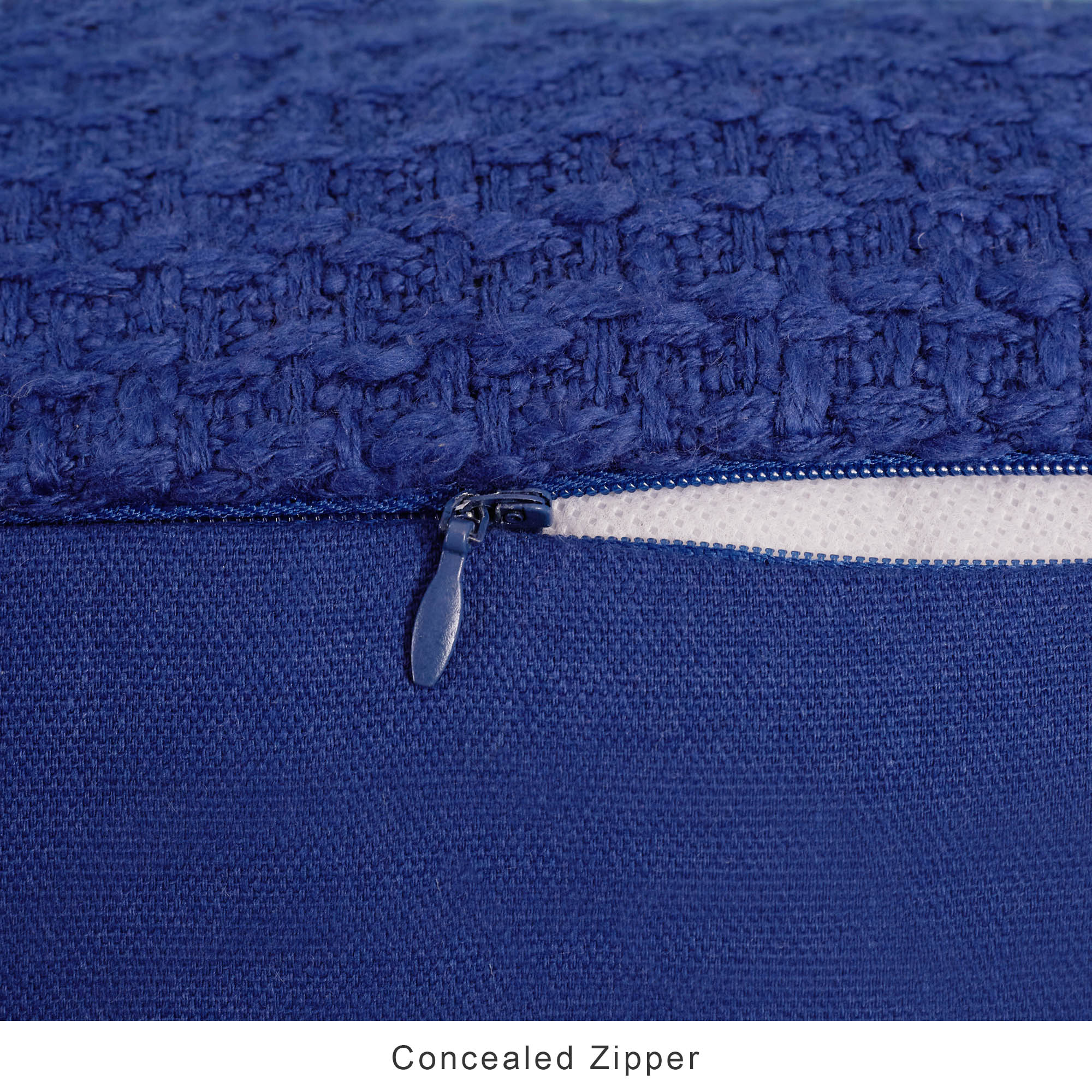 Pop Modern  Solid Textured Cushion Cover 45x45 Cm in Navy Colour