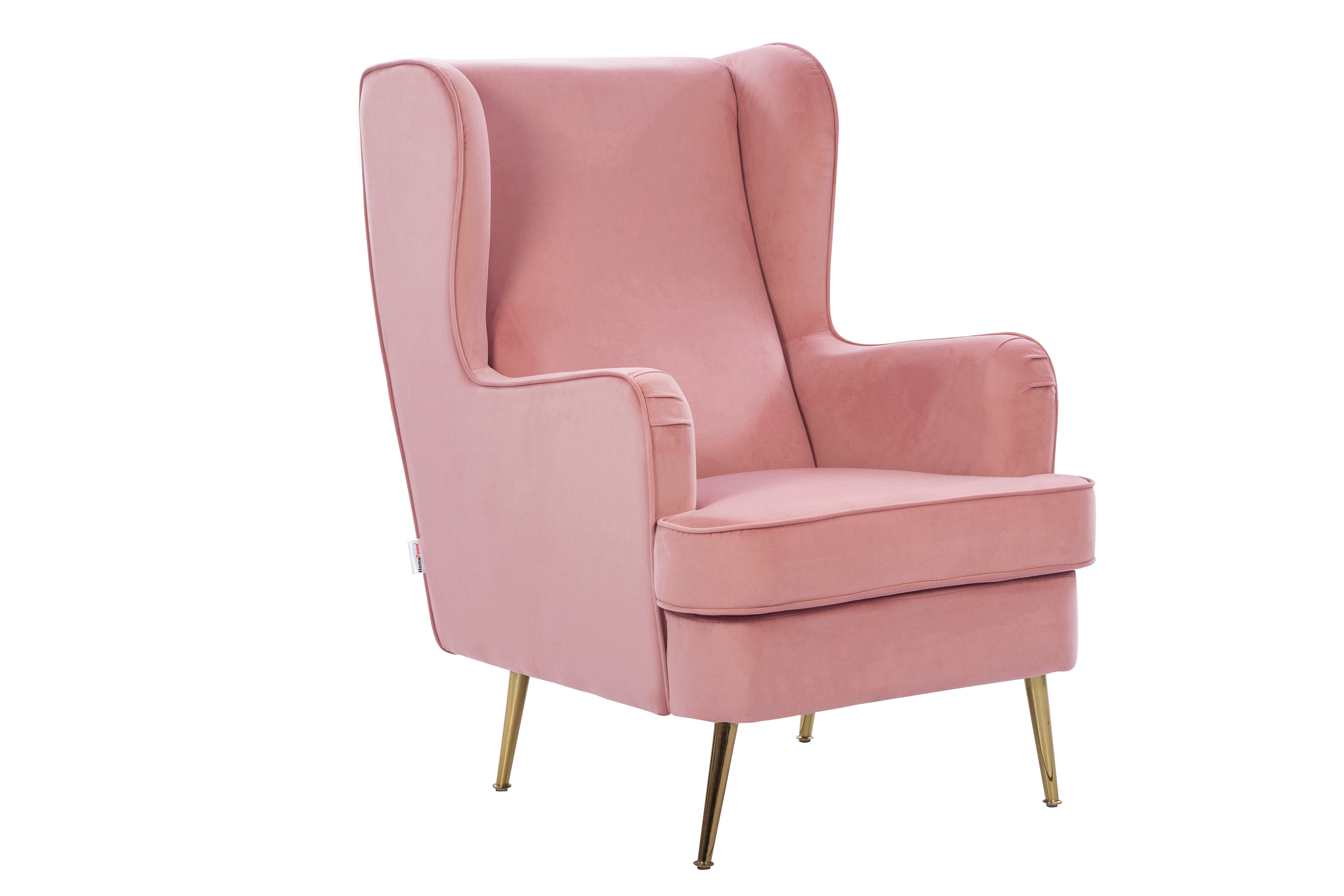 Charm Velvet Arm Chair in Blush Pink Colour