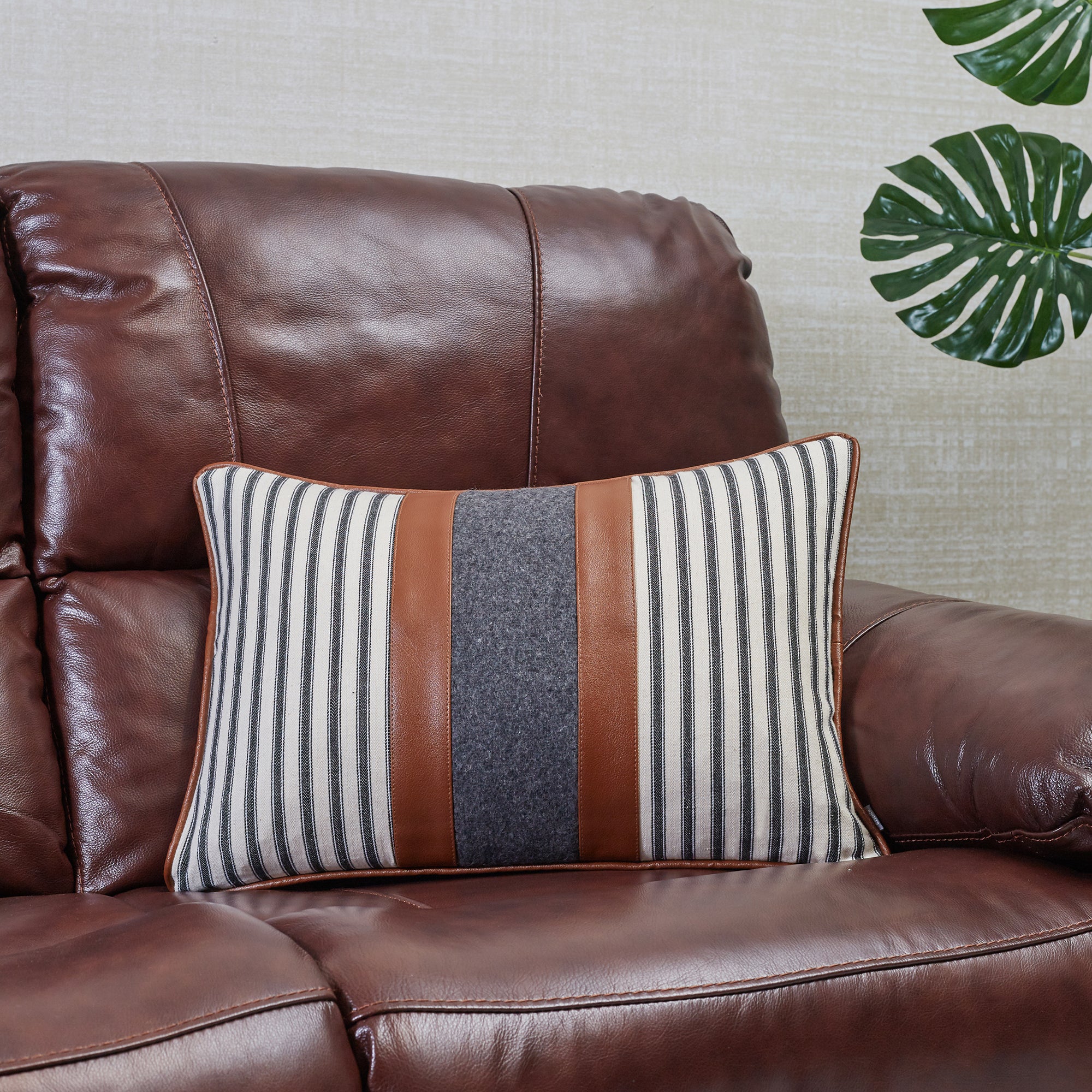 Luxe Living  Stripe Cushion Cover 35x50 Cm in Off White Colour