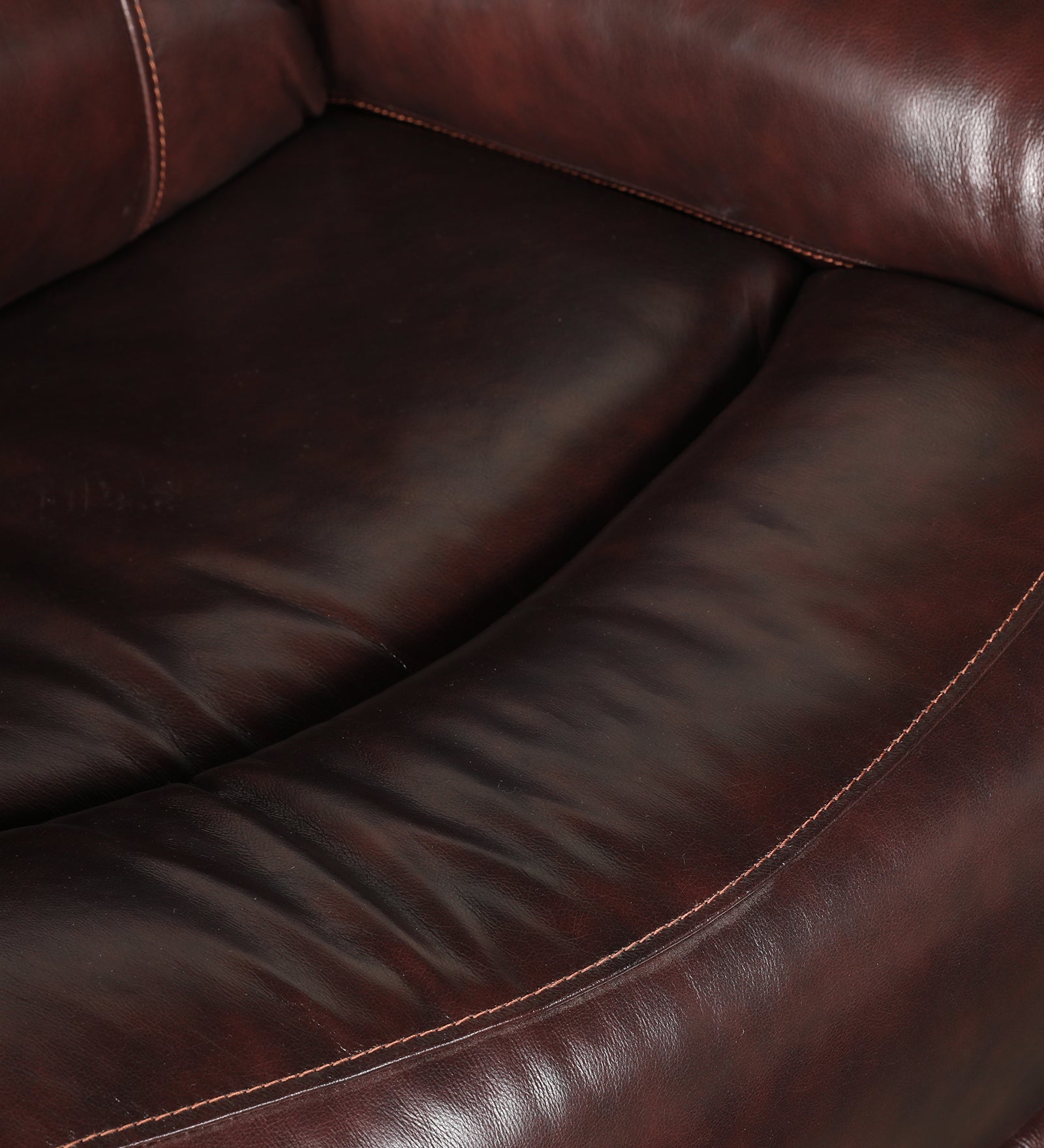 Rhine Half Leather Three Seater Electric Recliner in Brown Colour