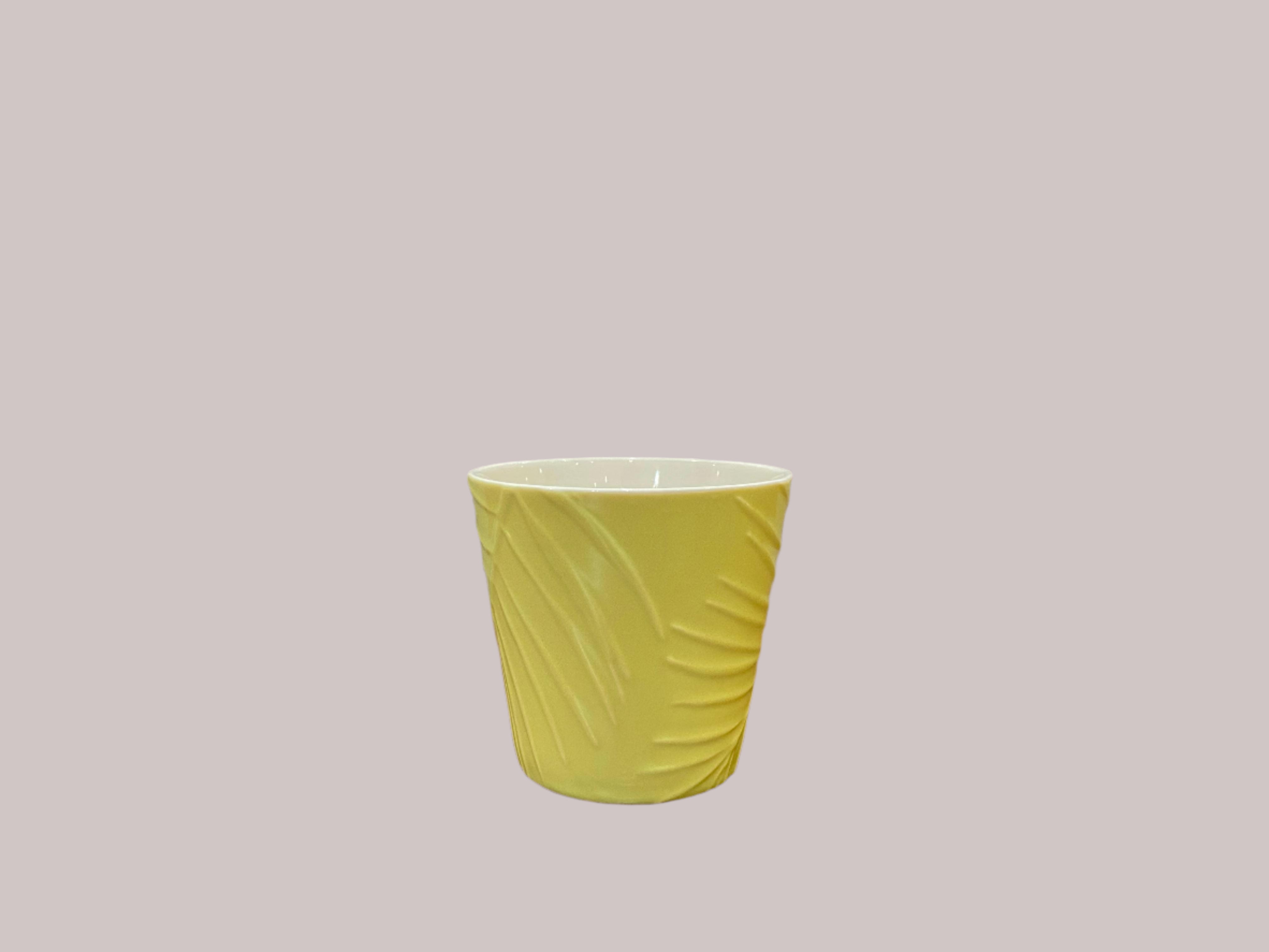 Living Essence Embossed Bone China Mug 320ml Set of 2Pcs in Green Colour