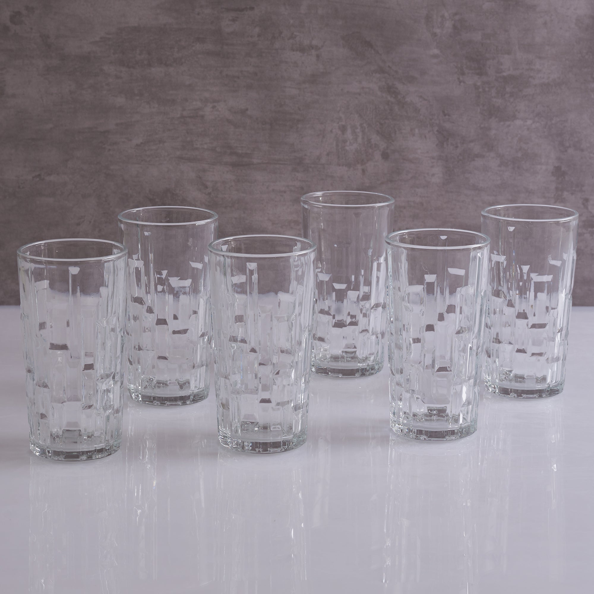 Cairo Glass Water Glass Set of 6 in Transparent Colour