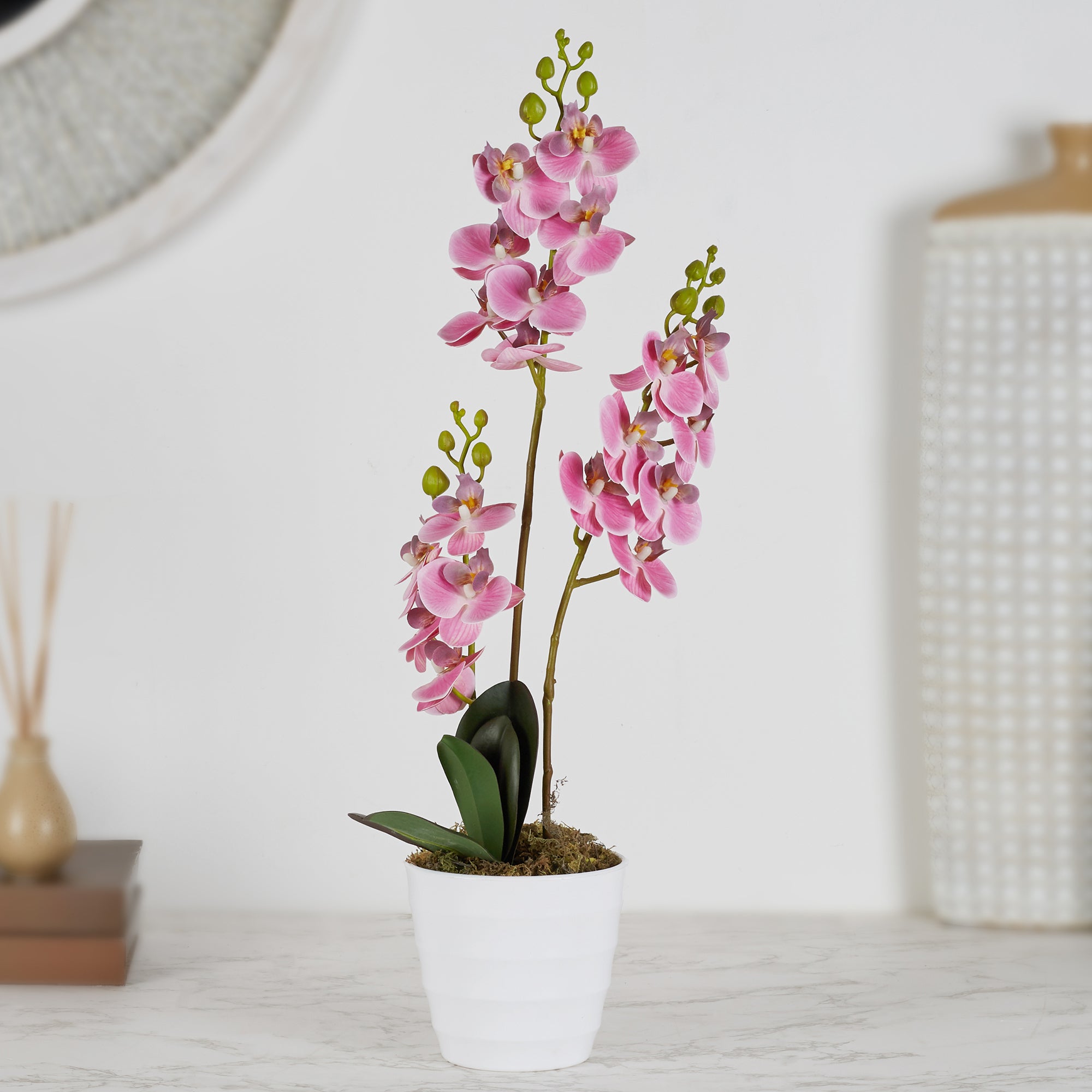 Ilana Artificial Orchid Potted Plant 45Cm in Pink Colour