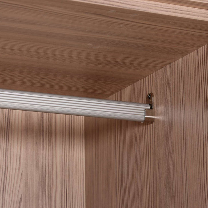 Ambra Two Door Wardrobe in White & Larch Colour
