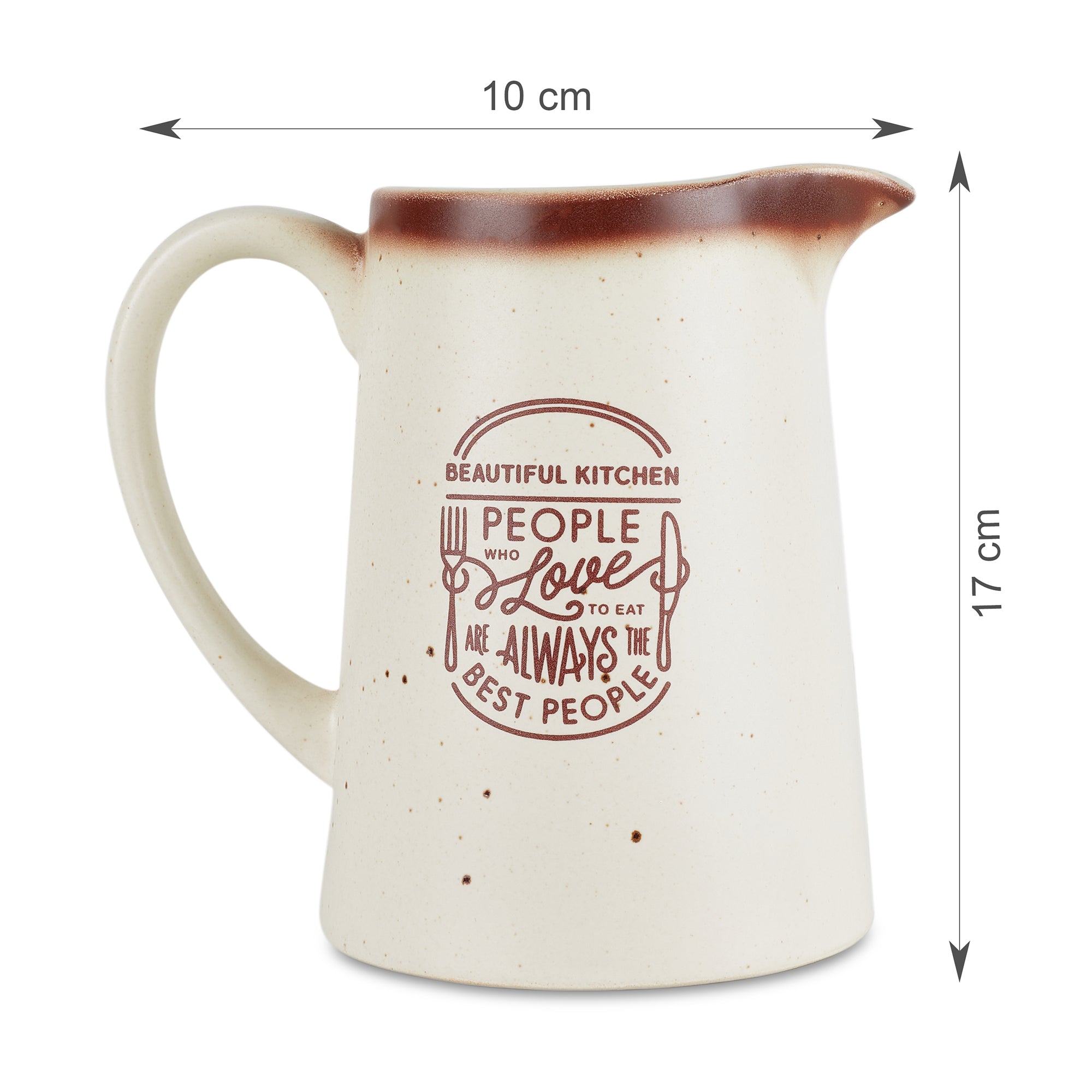 Beautiful Kitchen Studio Pottery Stoneware Water Jug in Beige Colour