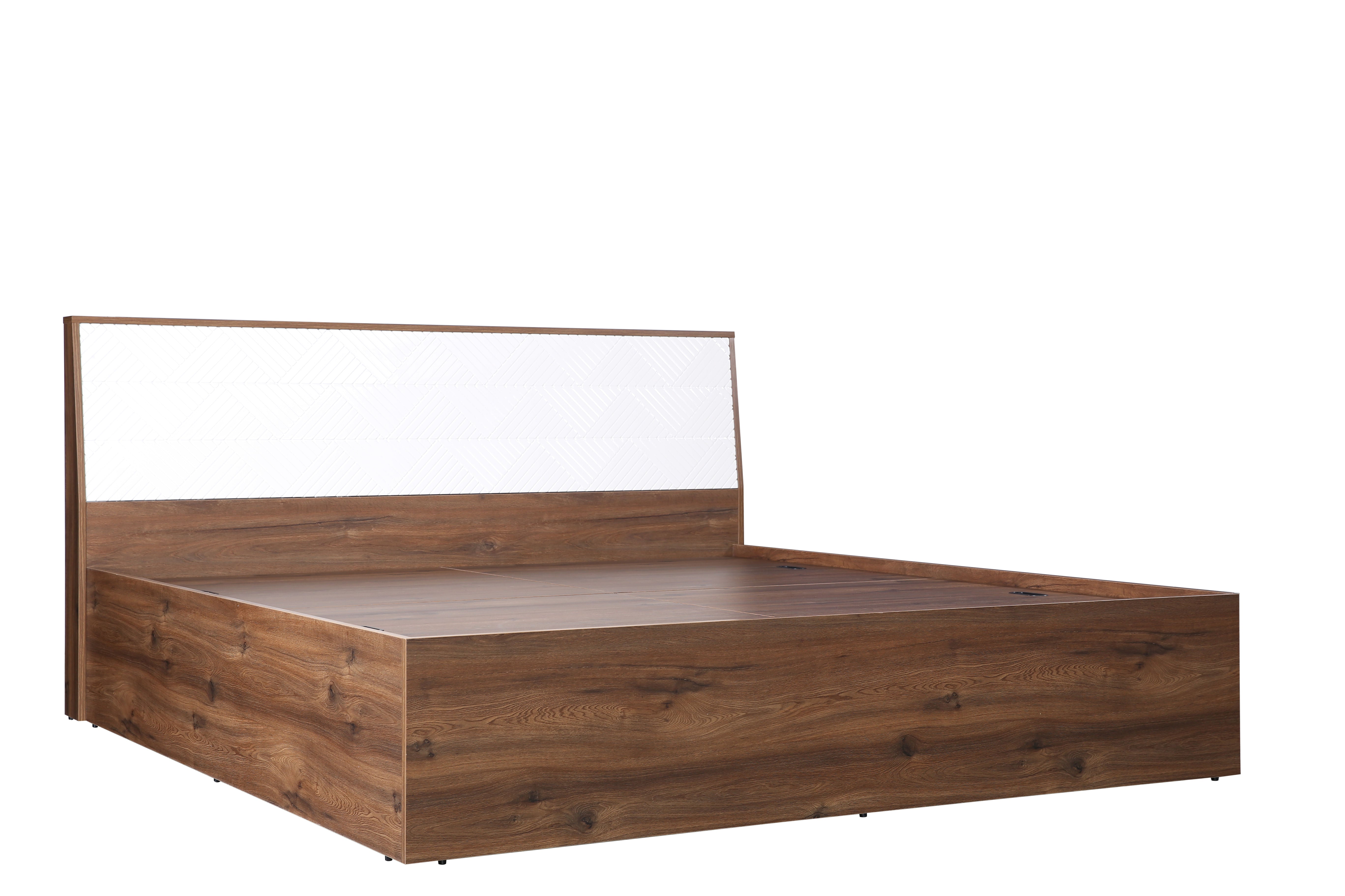 Saville King Size Bed with Box Storage in Dark Vogue Colour