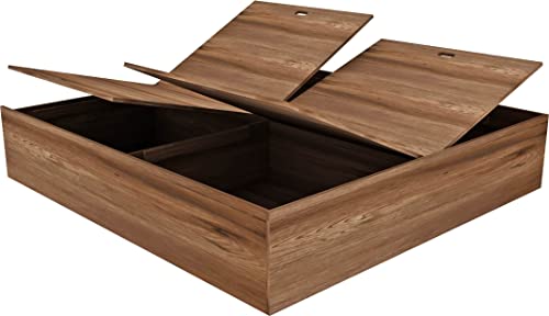 Saville Queen Size Bed with Box Storage in Dark Vogue Colour