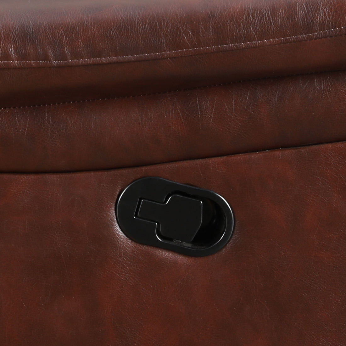 Attila Leatherette Two Seater Recliner in Brown Colour