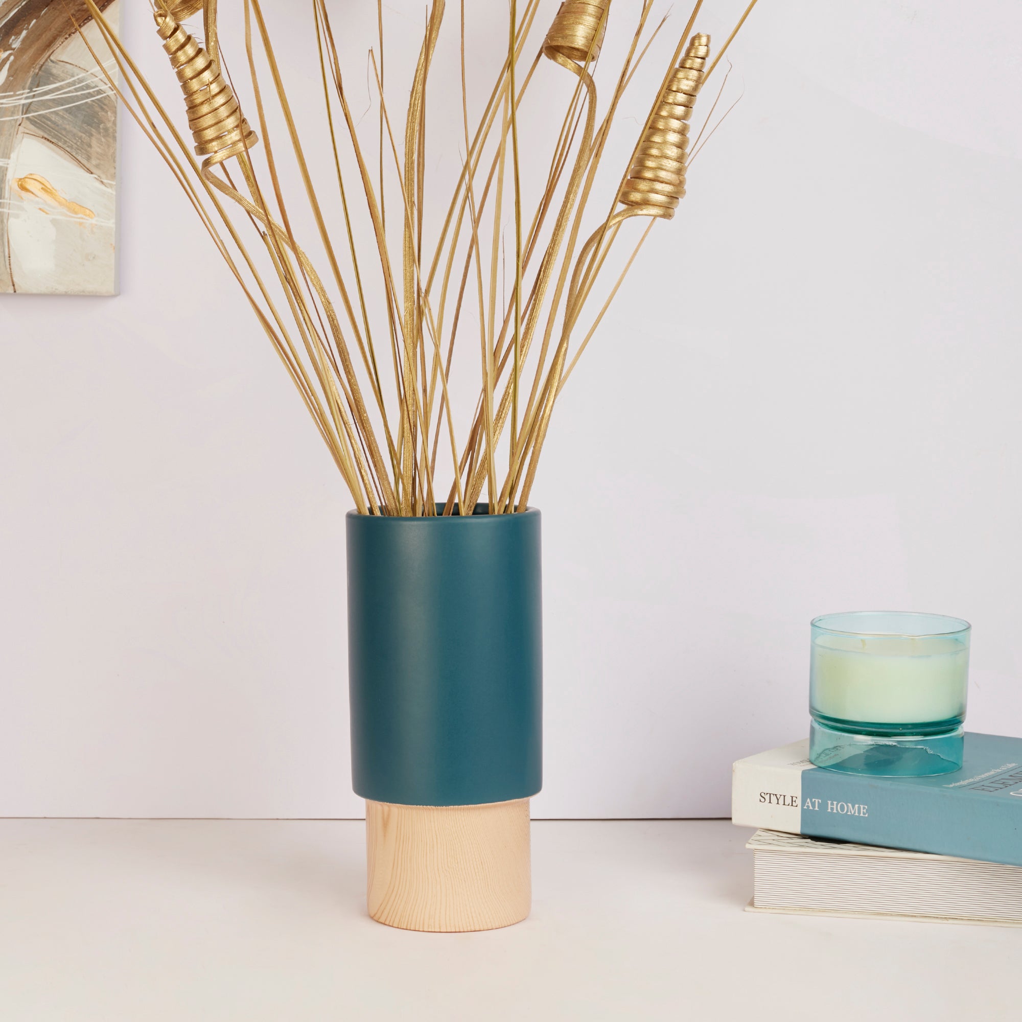 Alura Milan Ceramic Planter 26Cm in Blue Colour