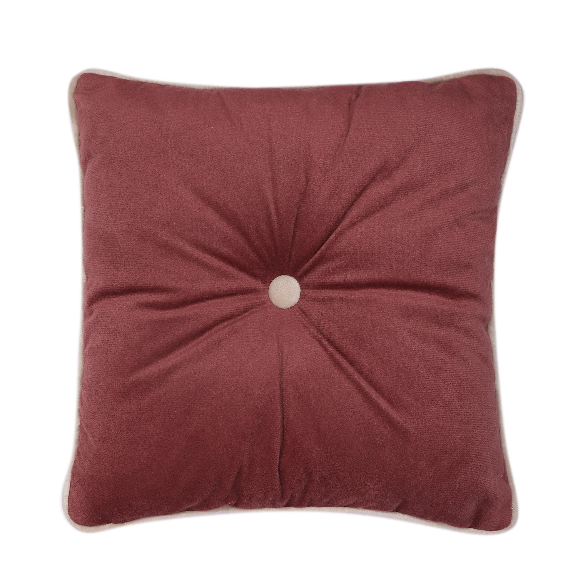 Velvet Solid Dori Filled Cushion Rose, 40X40cm