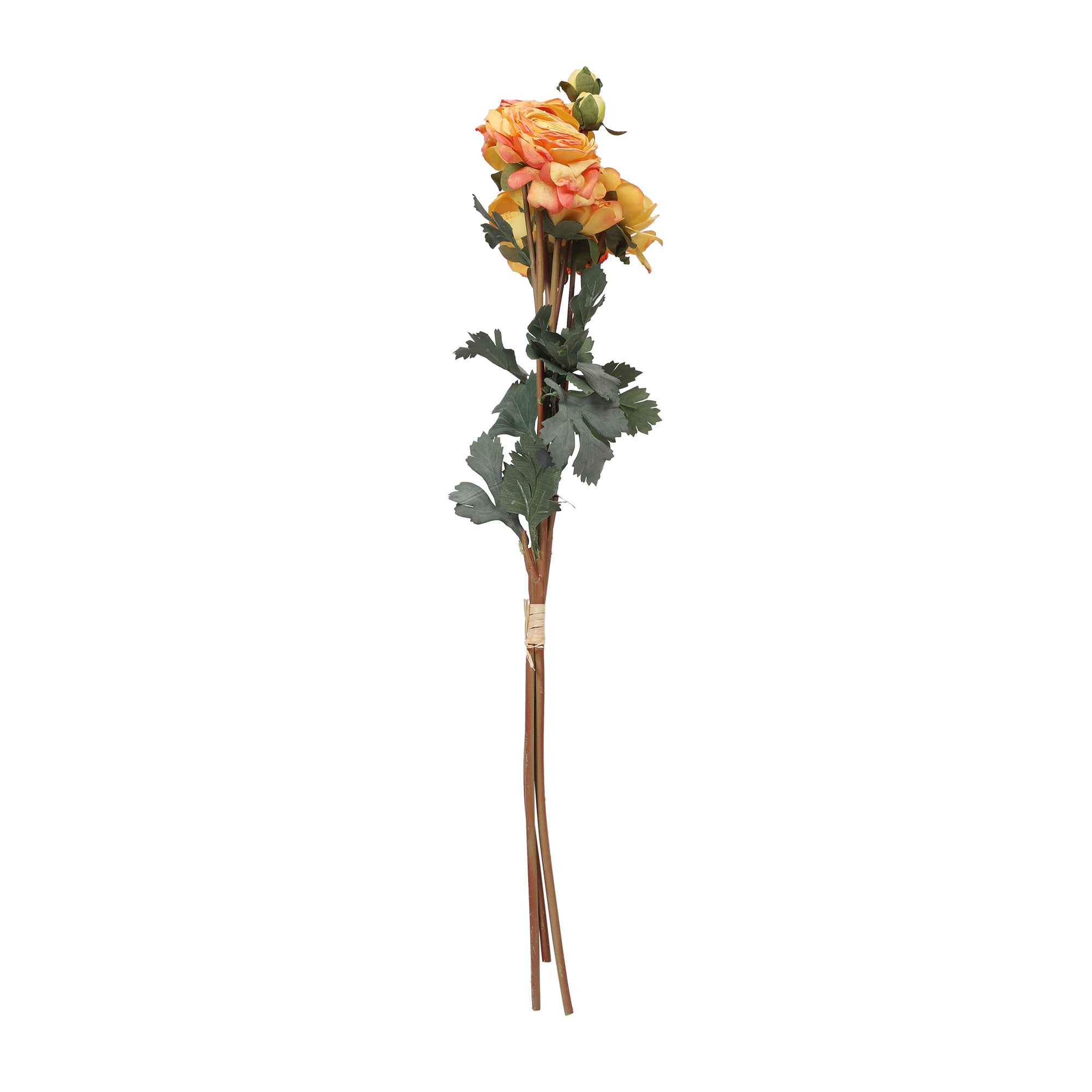Blume Artificial Flower Rose Bunch 58cm in Yellow Colour By Living Essence