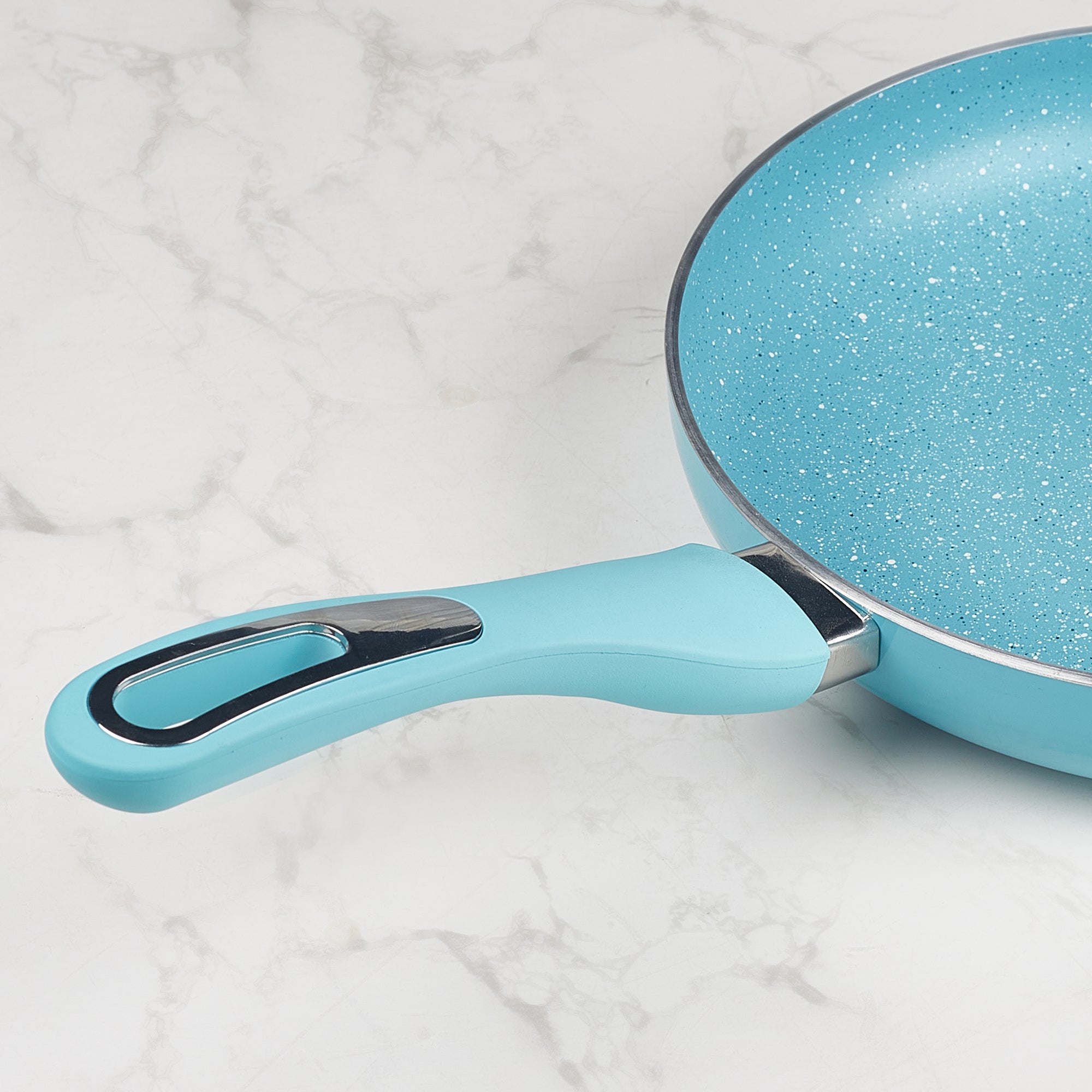 MasterCook+ 100% Virgin Aluminium Non-Stick Fry Pan 24cm in Teal Colour