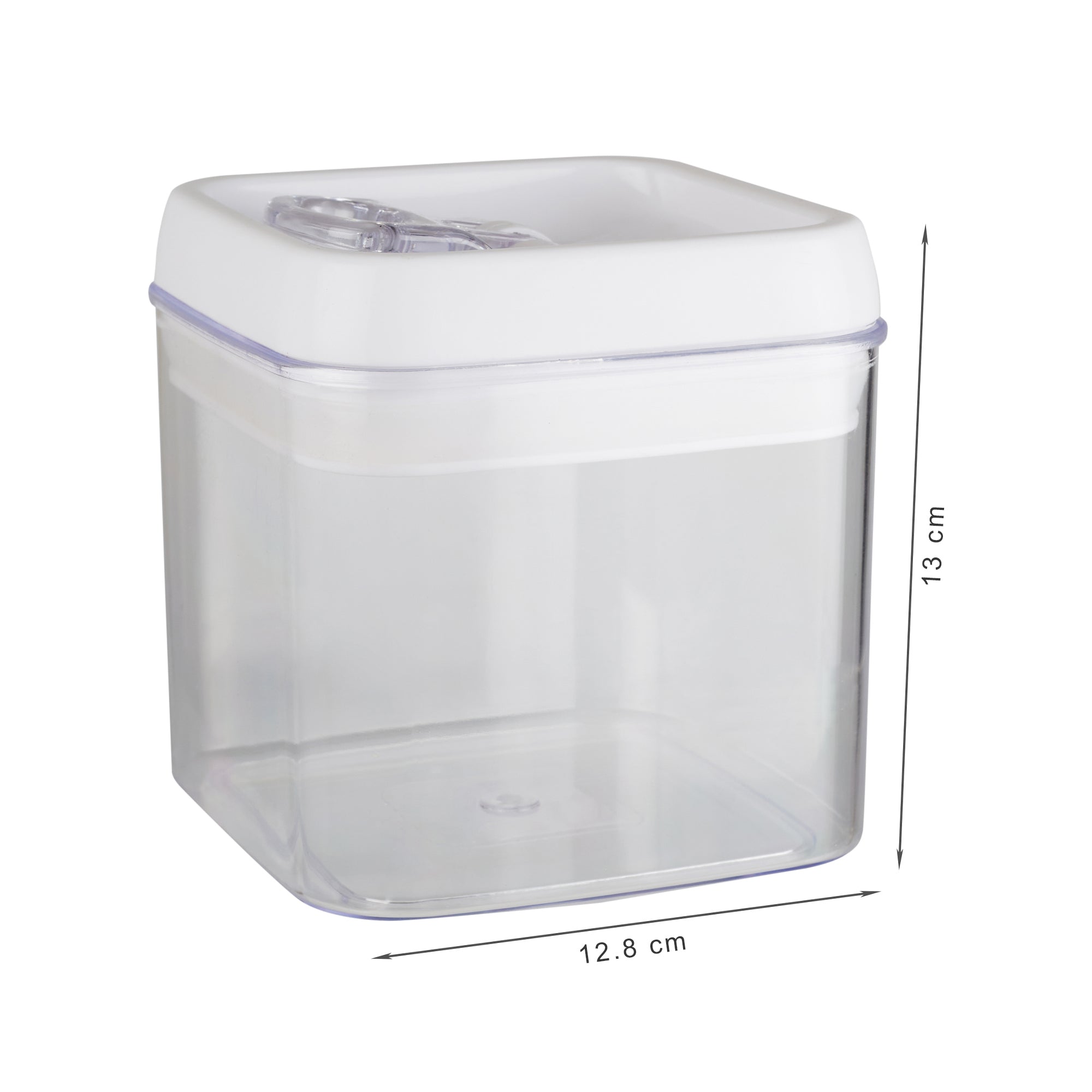Robusto BPA Free Easy Lock Square Container 1000ml in Transparent & White Colour