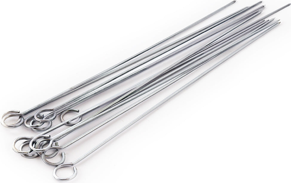 Barbeque Steel Skewers Sticks Large in Silver Colour