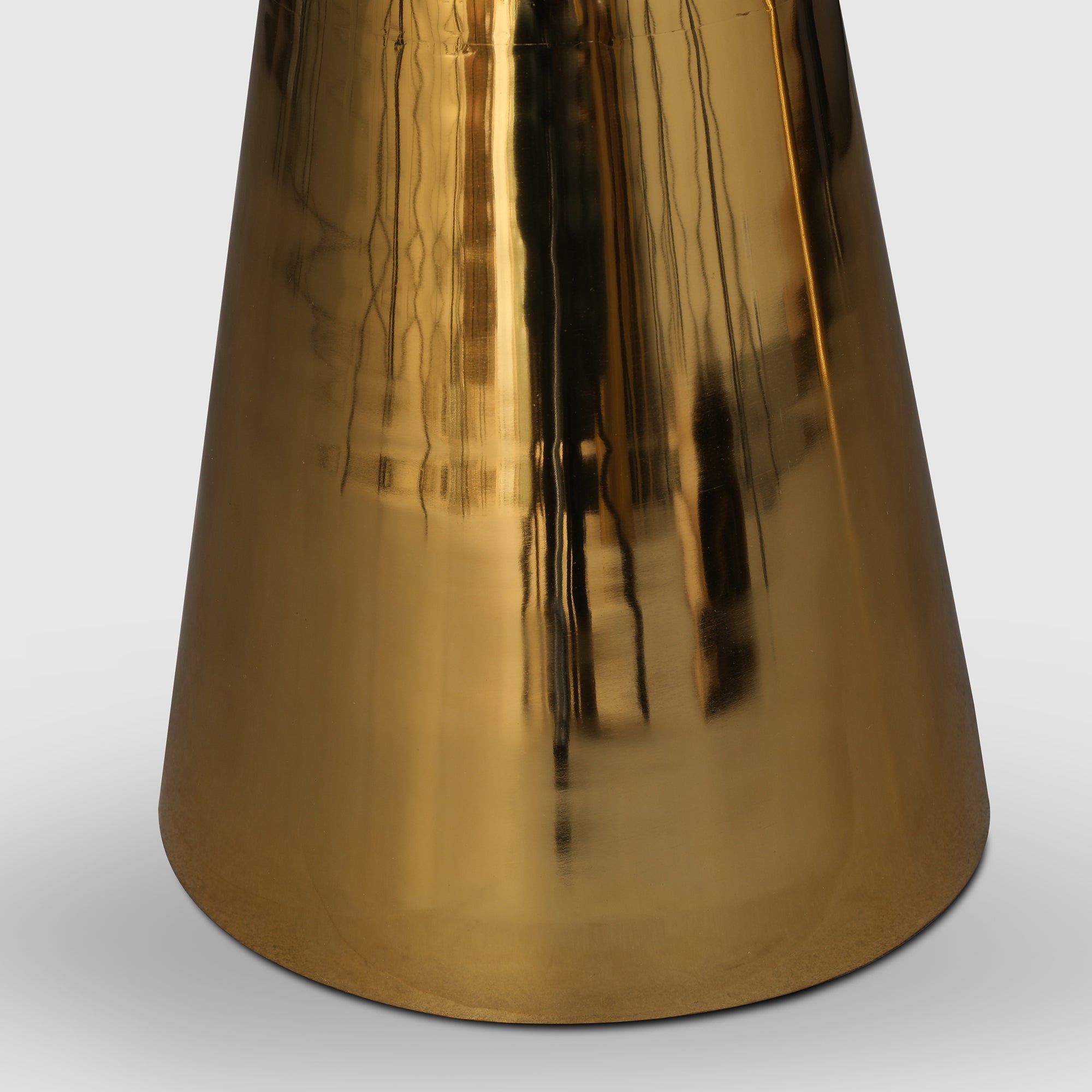 Corbe Metal Side Table in Gold & White Colour