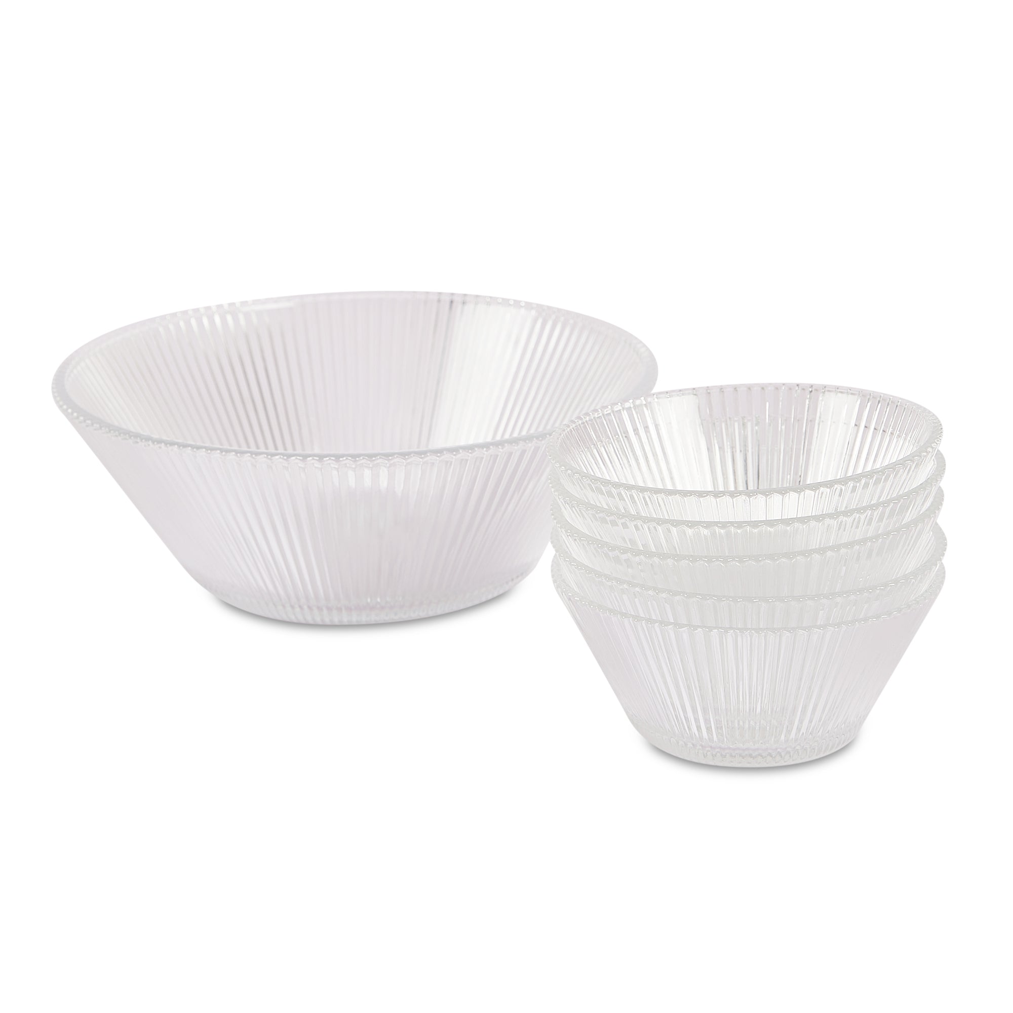Sapphire  Pudding Bowl Set of 7 in Transparent Colour